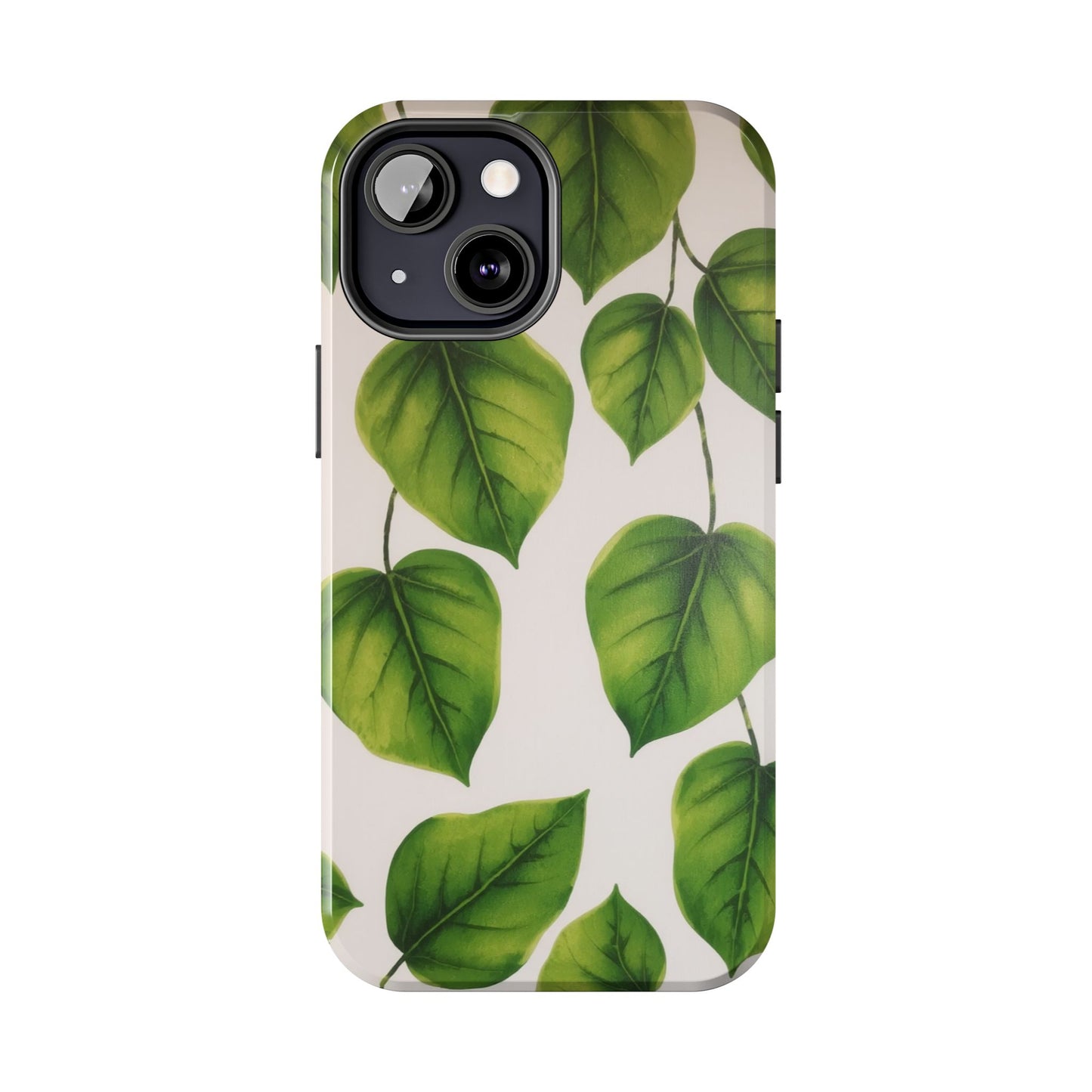 Tough Phone Cases with Green Leaf Design | Eco-Friendly Protection for Nature Lovers