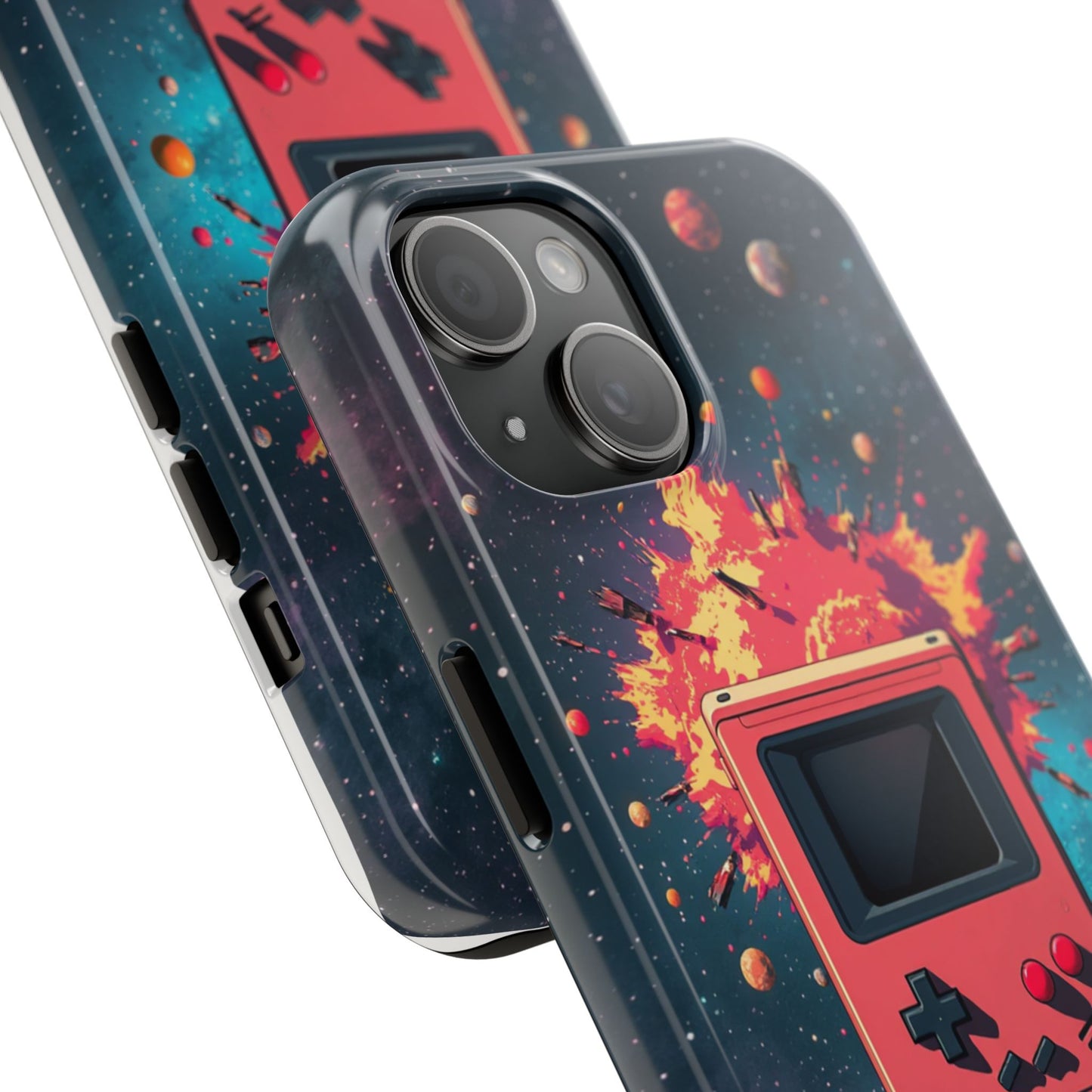 Retro Gaming Tough Phone Case - Space Adventure Design
