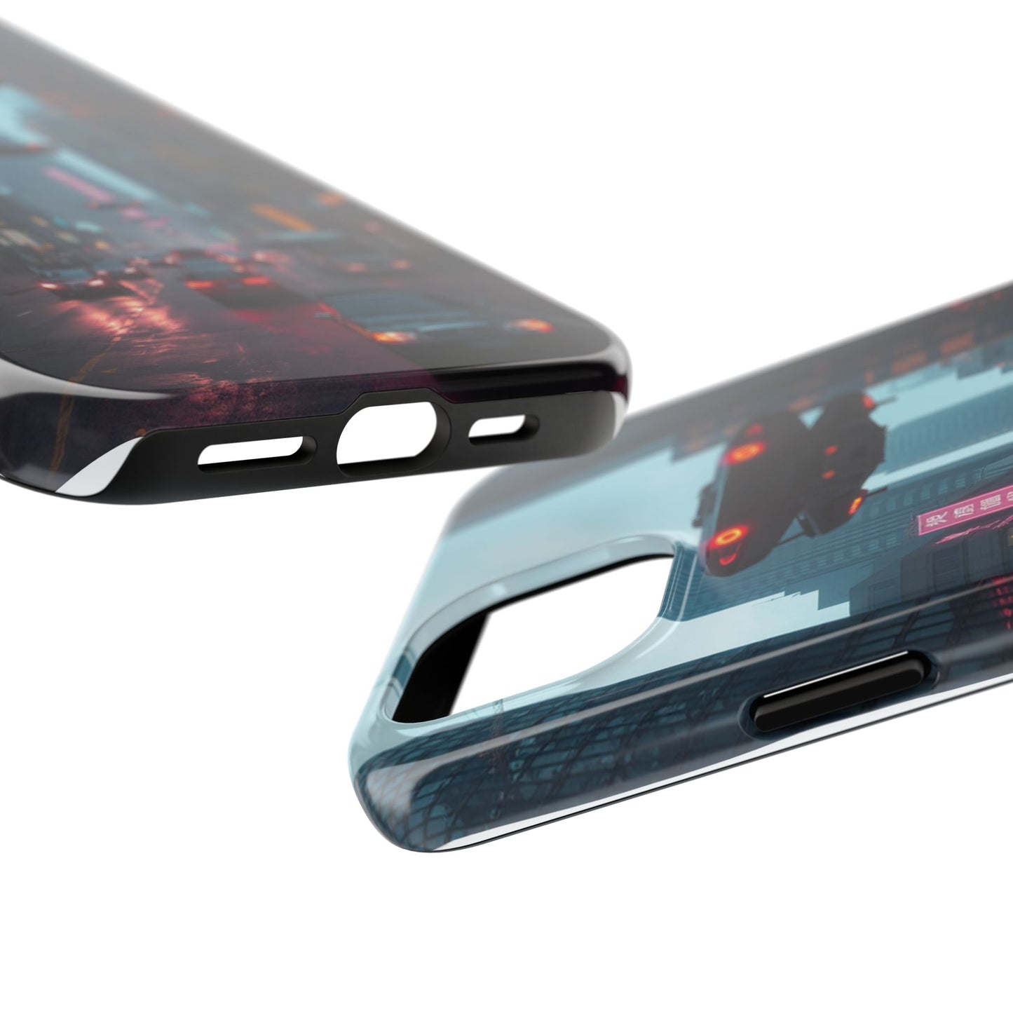 Futuristic City Tough Phone Case - Sci-Fi Design for Urban Explorers