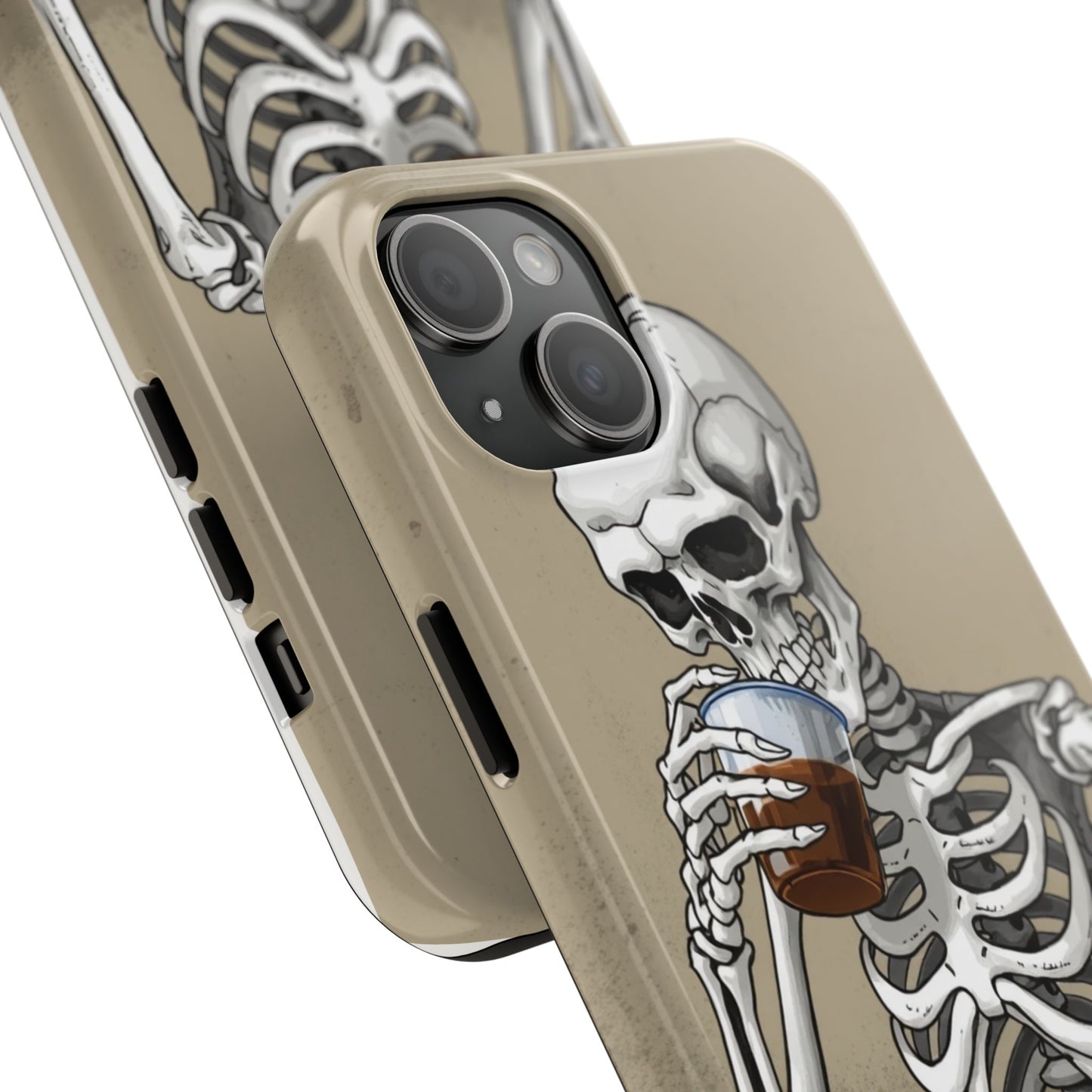 Funny Skeleton Phone Case - 'Same Soul, Different Day' Tough Cover