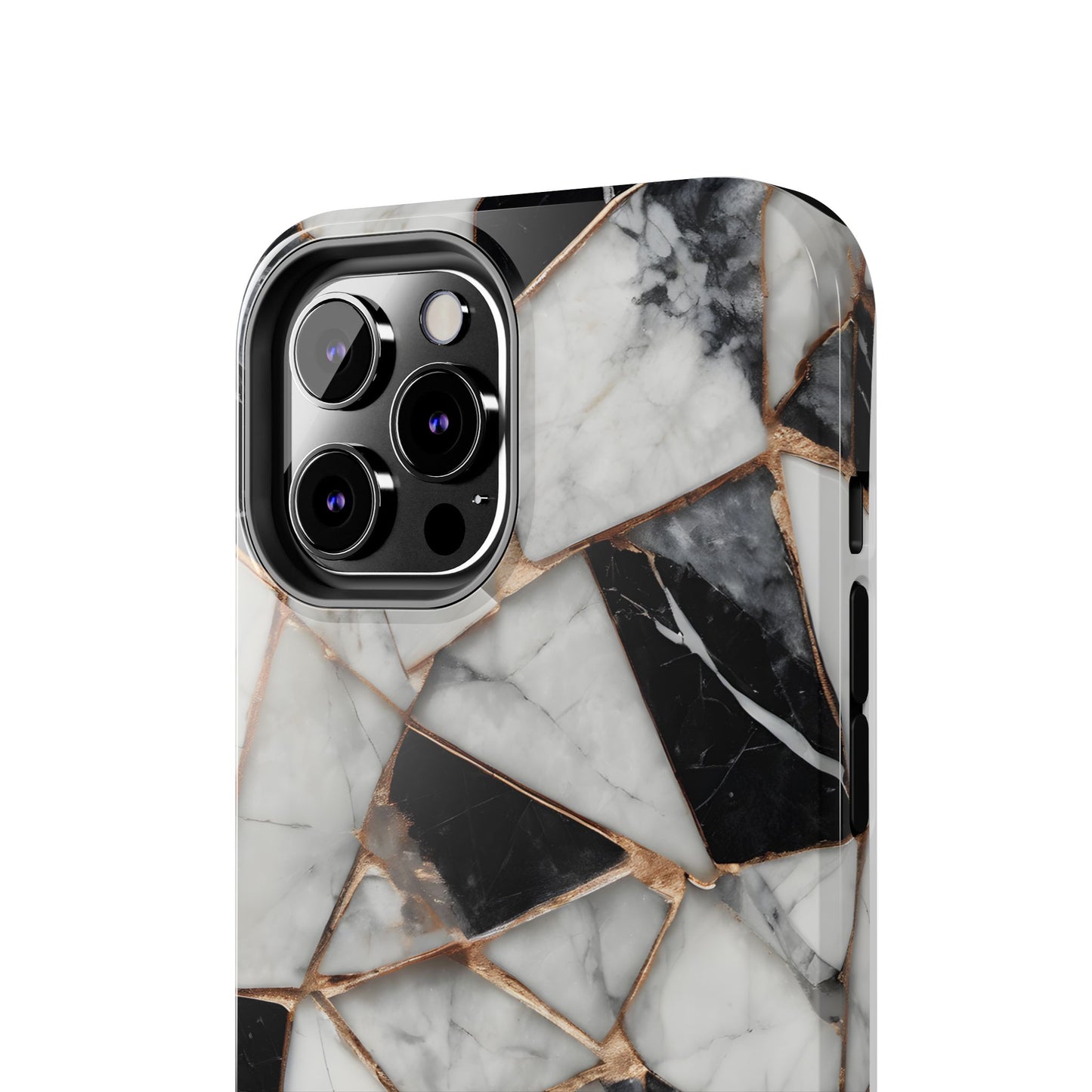 Elegant Marble Tough Phone Case - Stylish Protection for iPhone