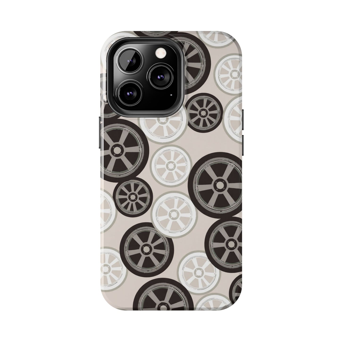 Racing Wheel Design Tough Phone Case – Durable Protection for Automotive Enthusiasts