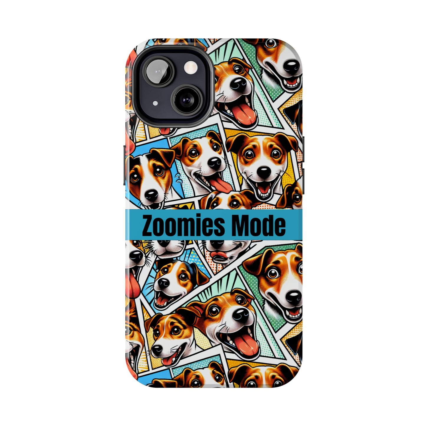 Zoomies Mode Jack Russell Tough Phone Case - Fun Dog Design Case for iPhone