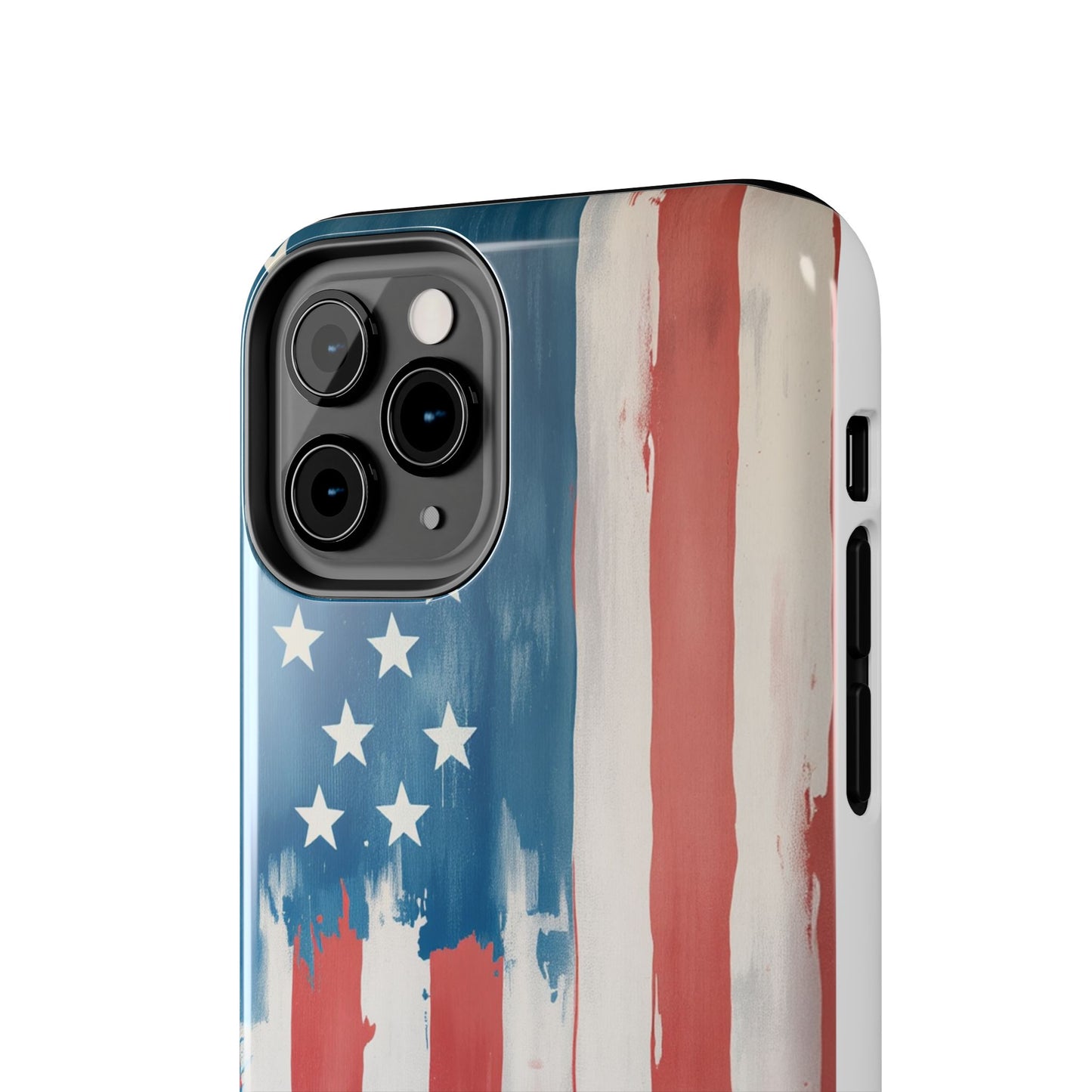 Patriotic Tough Phone Cases - Abstract USA Flag Design for Durable Protection - for iPhone