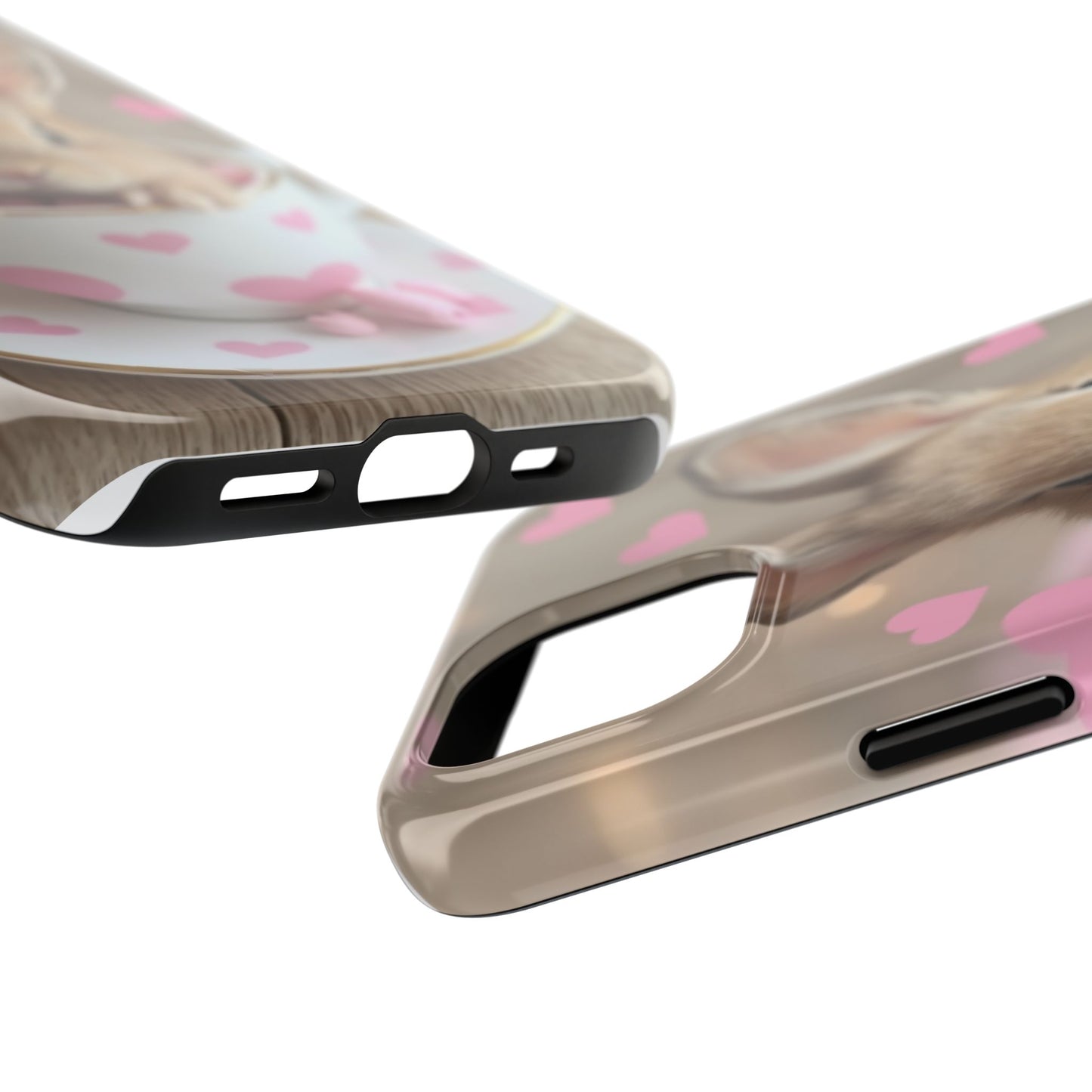Adorable Bunny Phone Case with Heart Design - Cute Gift for Animal Lovers