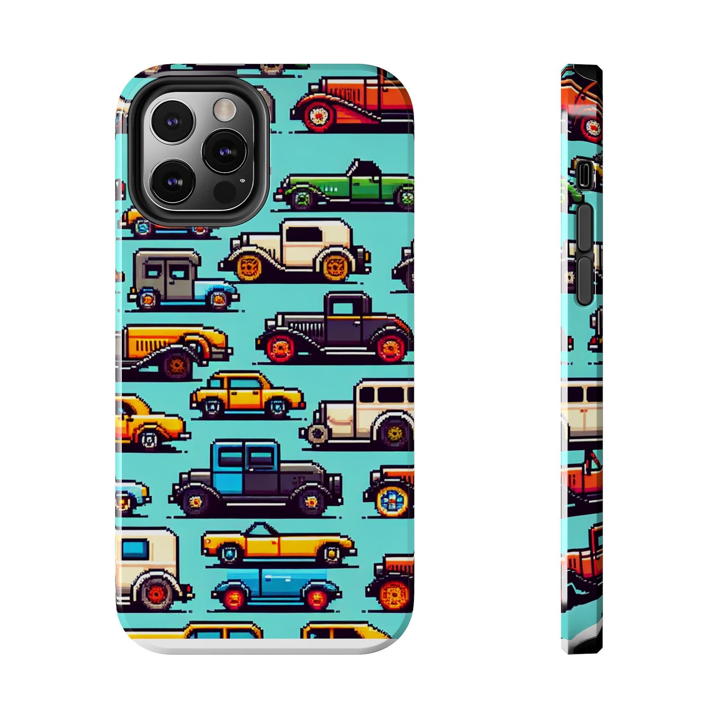 Retro Car Pixel Art Tough Phone Case - Durable & Stylish Protection - for iPhone
