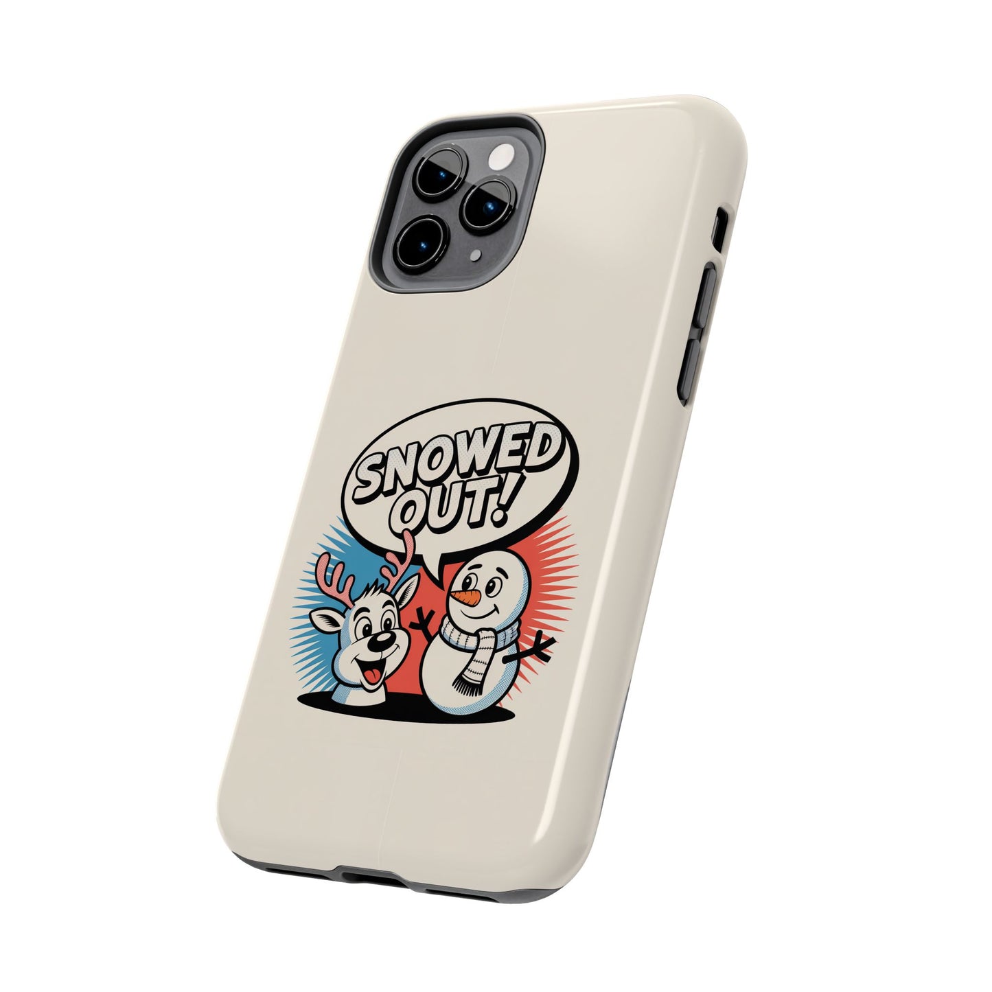 Snowman & Reindeer Tough Phone Case - Snowed Out Holiday Design