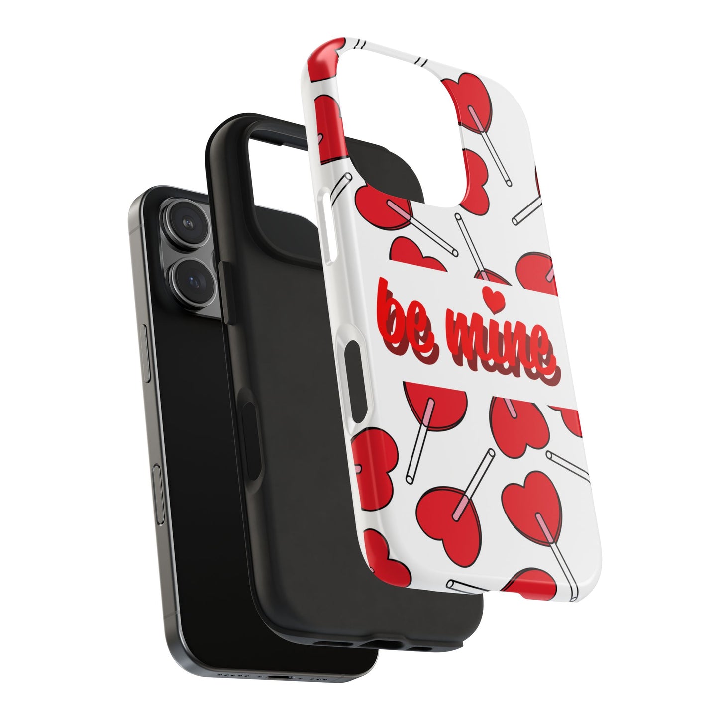 Be Mine Heart Pattern Tough Phone Case - Love Gift - for iPhone