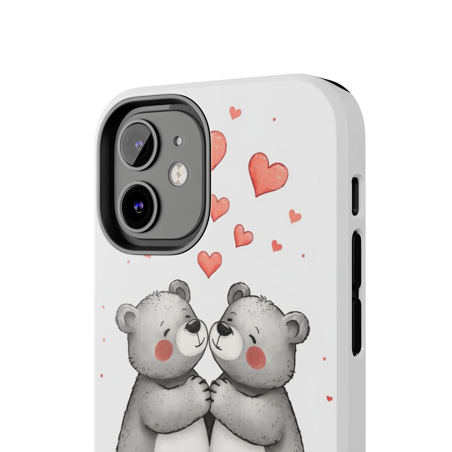Cute Bear Love Tough Phone Case - Perfect for Valentine's Day & Couples