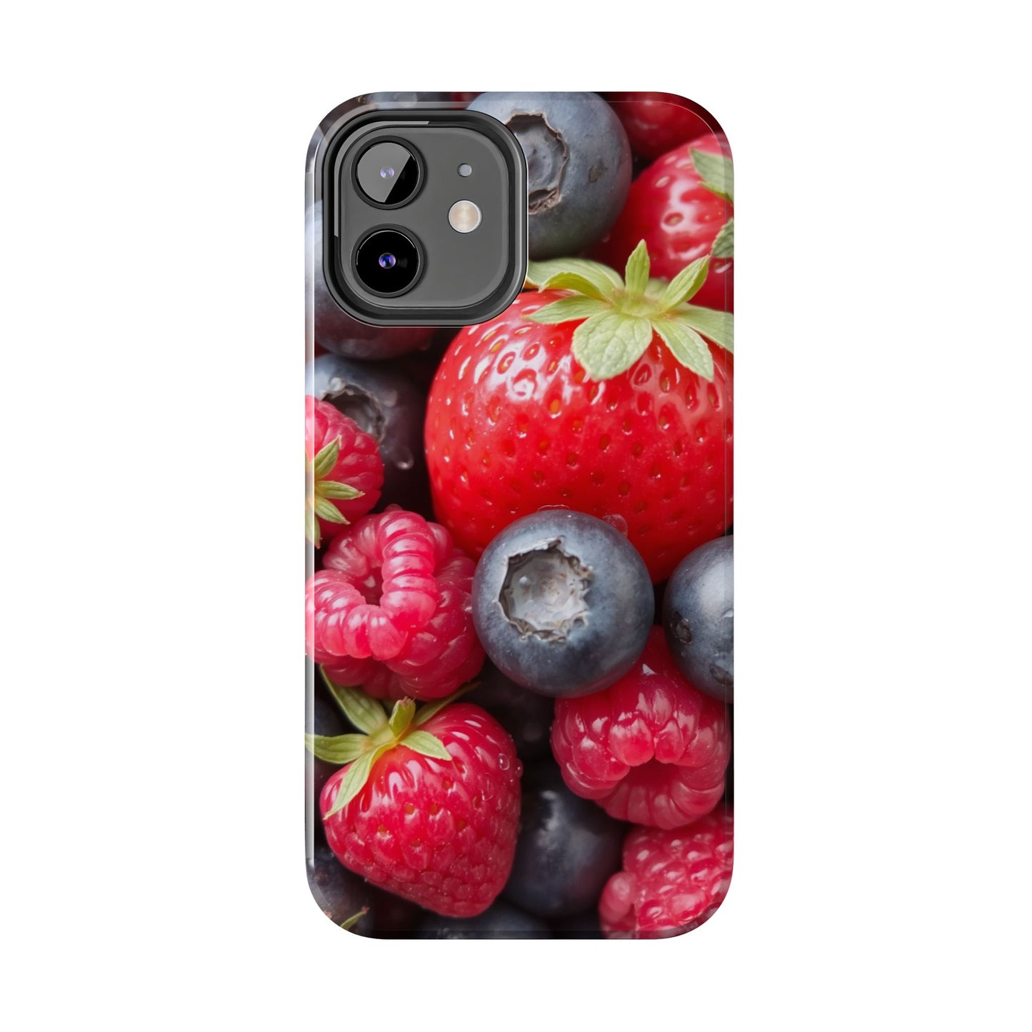 Fruit-Themed Tough Phone Case - Berry Burst Design