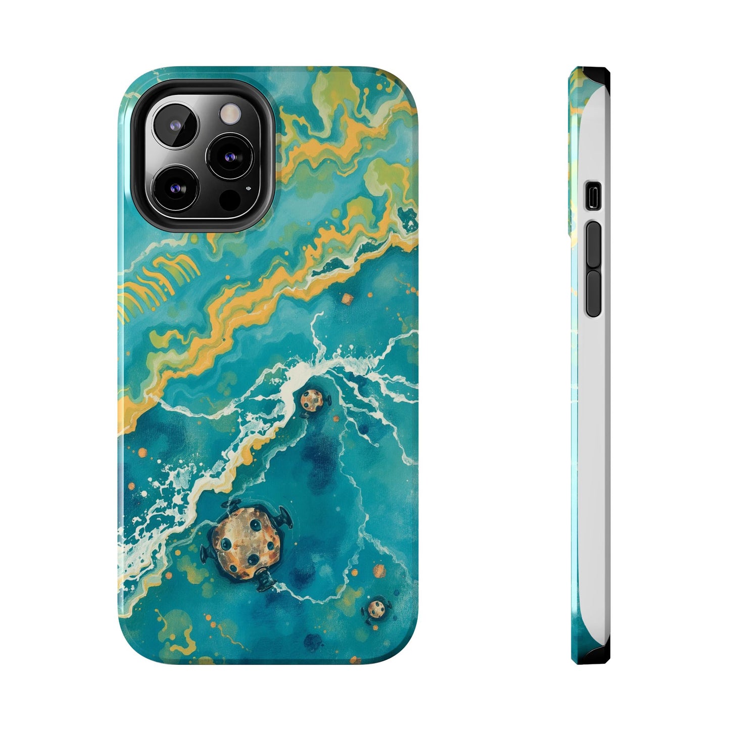Ocean Wave Tough Phone Case – Durable Protection with Abstract Art Design