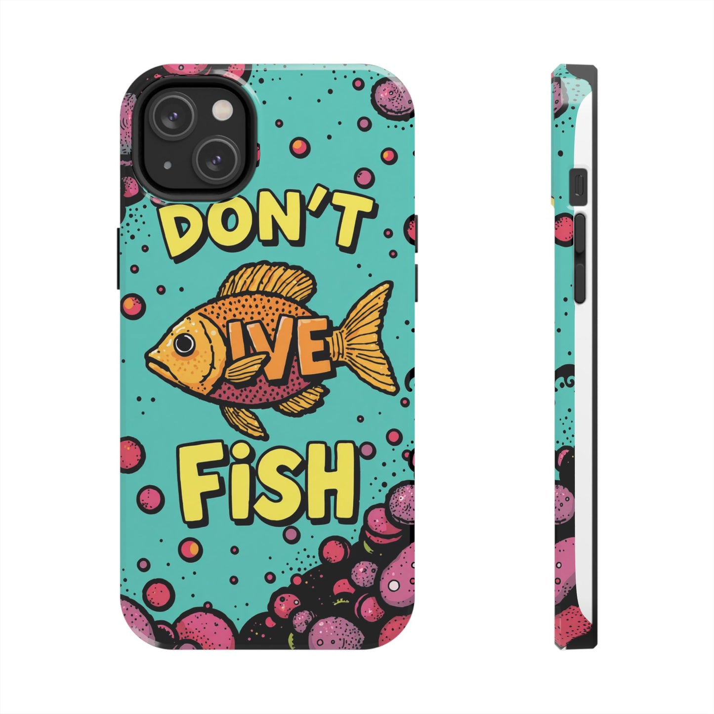 Catchy Fish-Themed Tough Phone Cases, Unique Gift for Fish Lovers, Durable Protection for Phones, Fun Aquatic Design, Ideal for Holidays