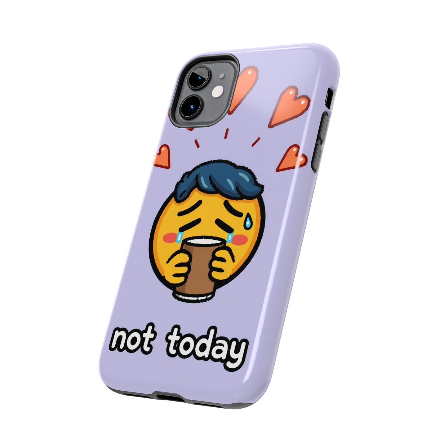 Cute Tough Phone Case - 'Not Today' Emoji Design