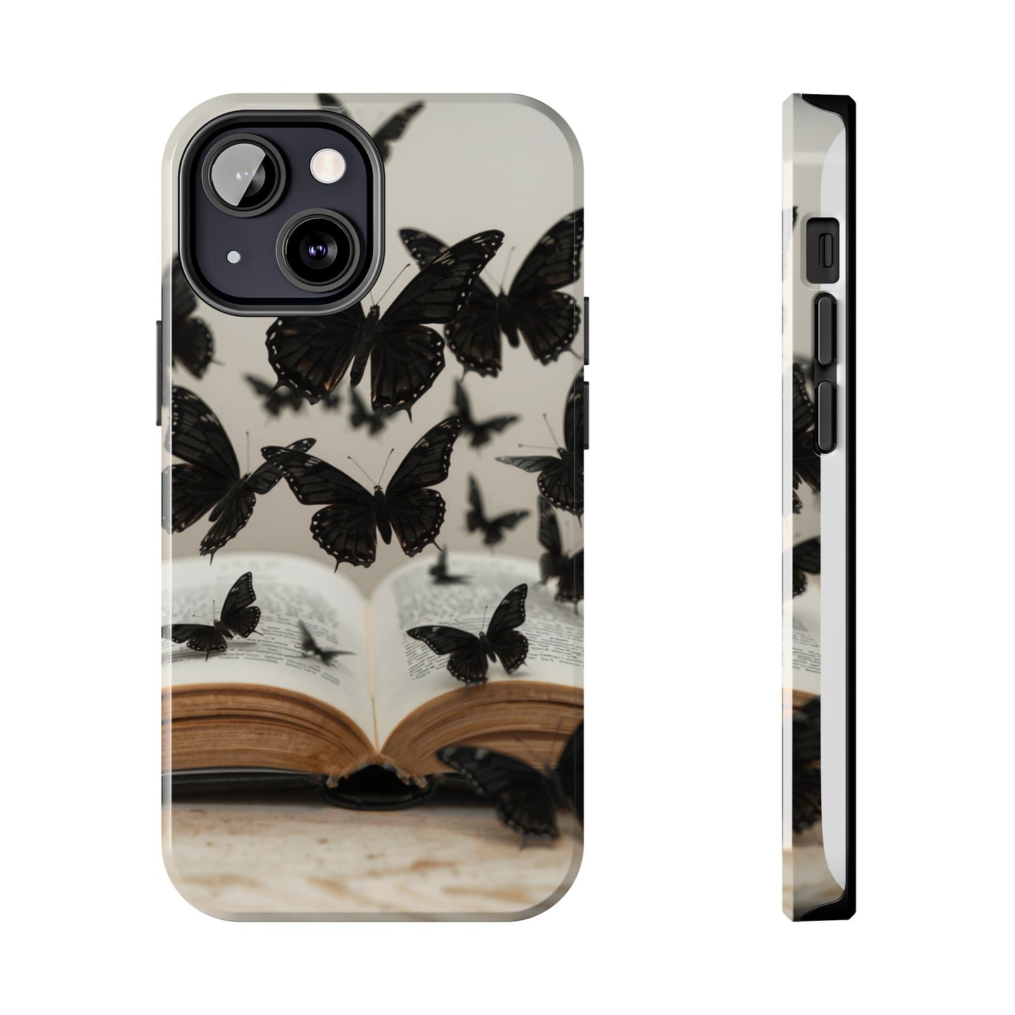 Butterfly Magic Tough Phone Case - Literary Design for Book Lovers