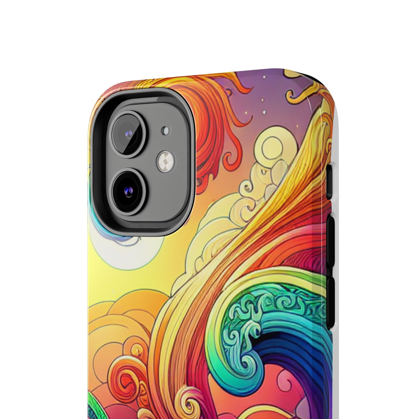 Fantasy Ocean Waves Tough Phone Case - Colorful Protective Cover - for iPhone