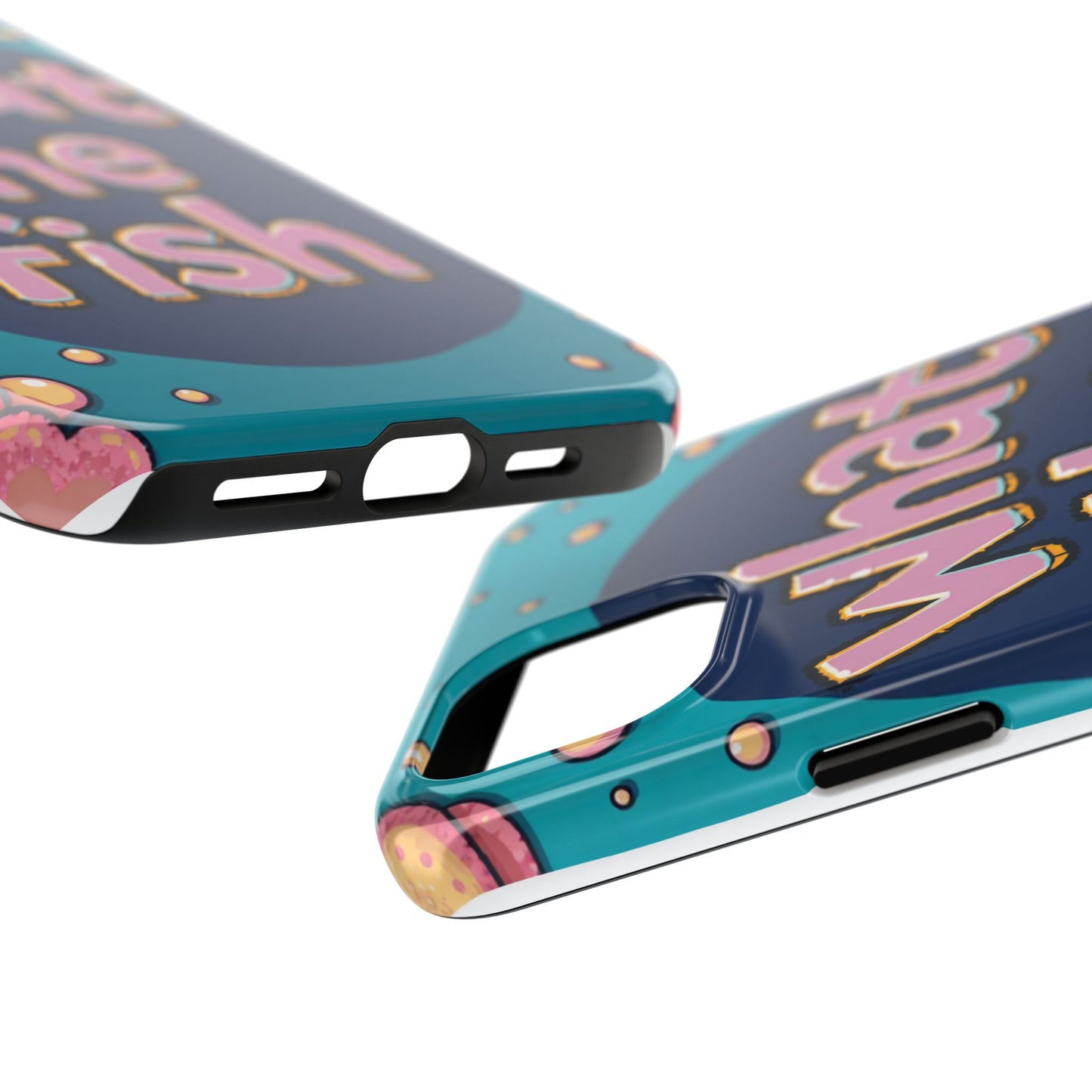 Playful Tough Phone Case - "What the Fish" Design