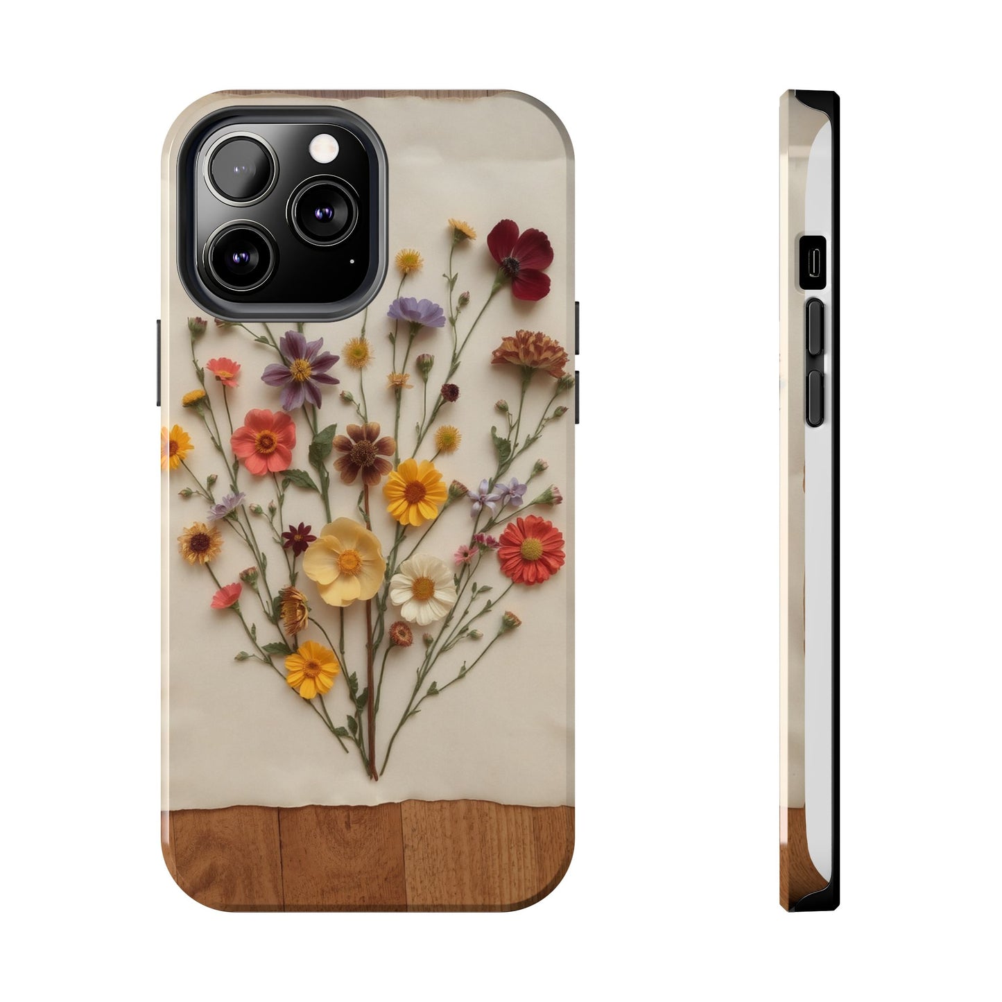 Floral Tough Phone Case - Durable Protection with Nature-Inspired Design
