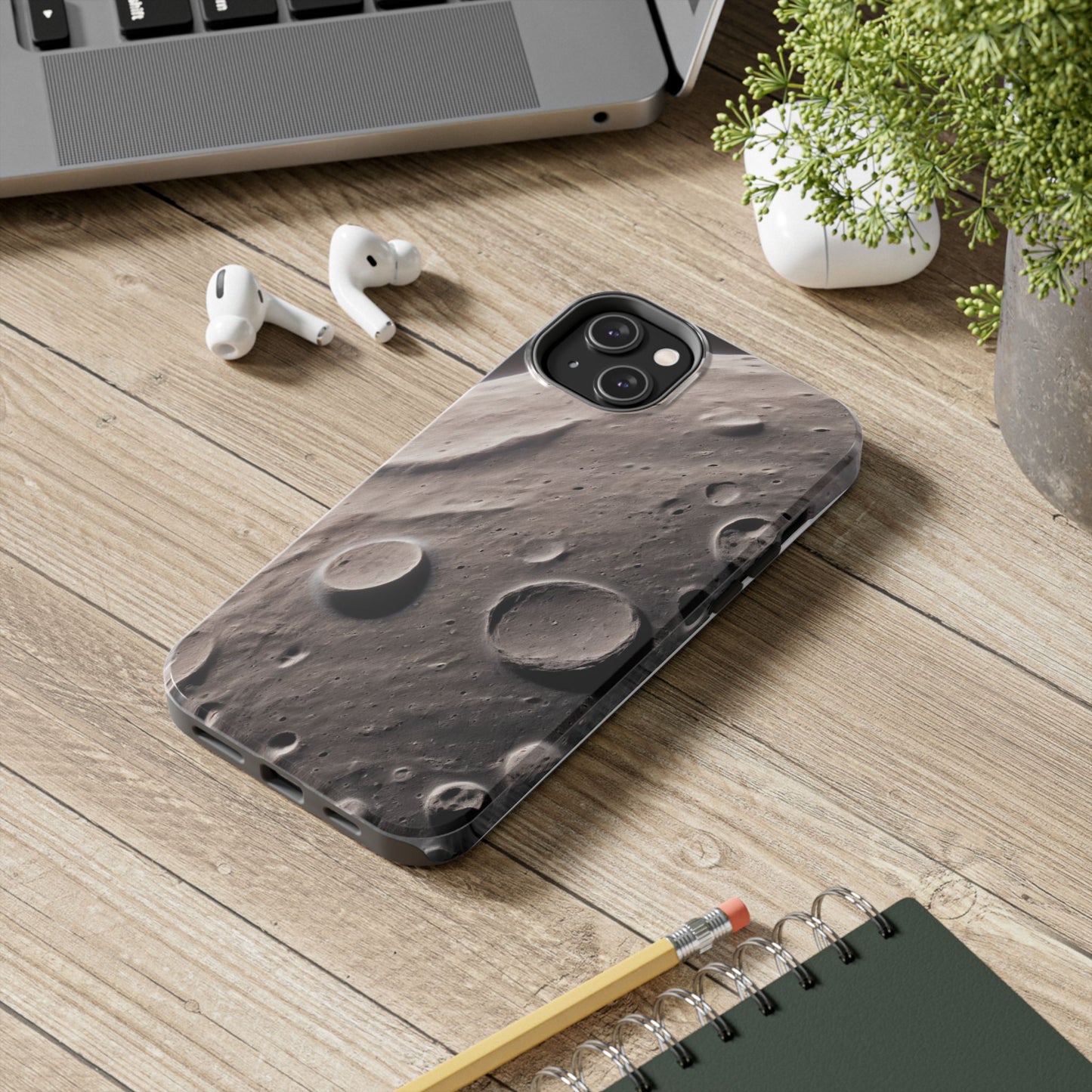 Celestial Moon Surface Tough Phone Case | Durable Space-Themed Design - for iPhone