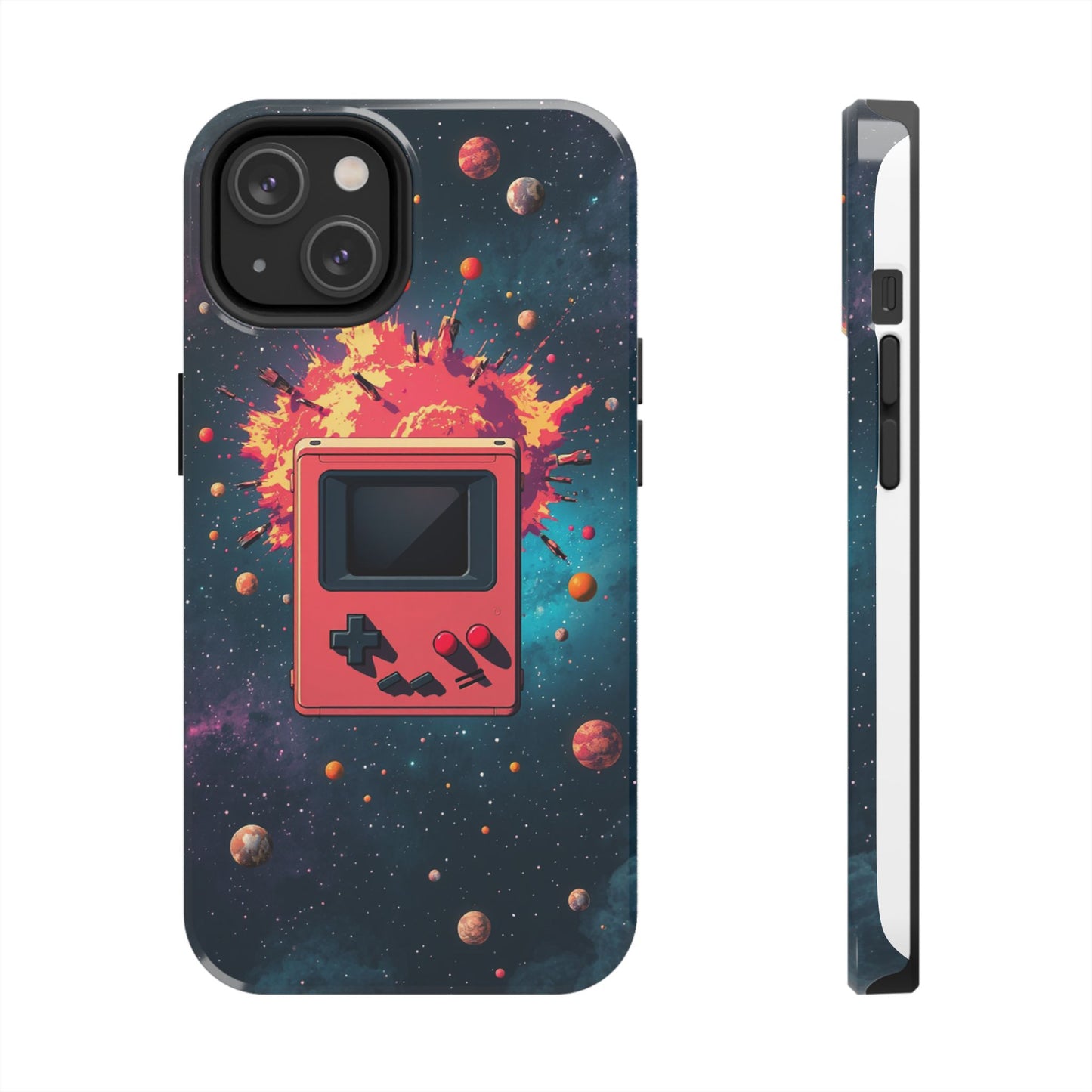 Retro Gaming Tough Phone Case - Space Adventure Design