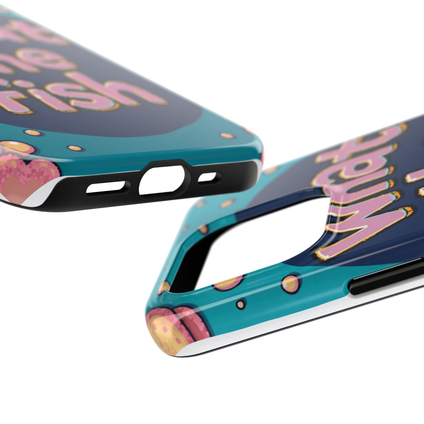 Playful Tough Phone Case - "What the Fish" Design