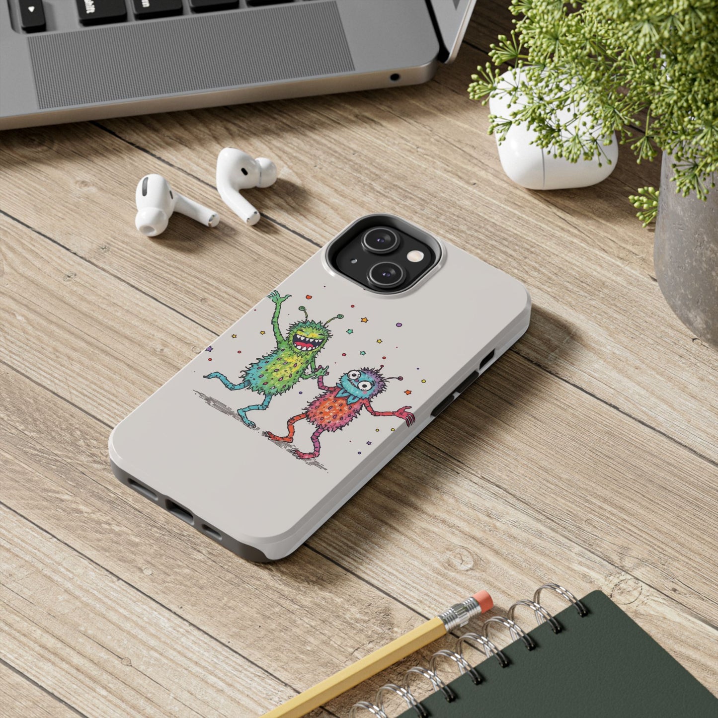 Colorful Monster Tough Phone Case - Fun and Playful Design