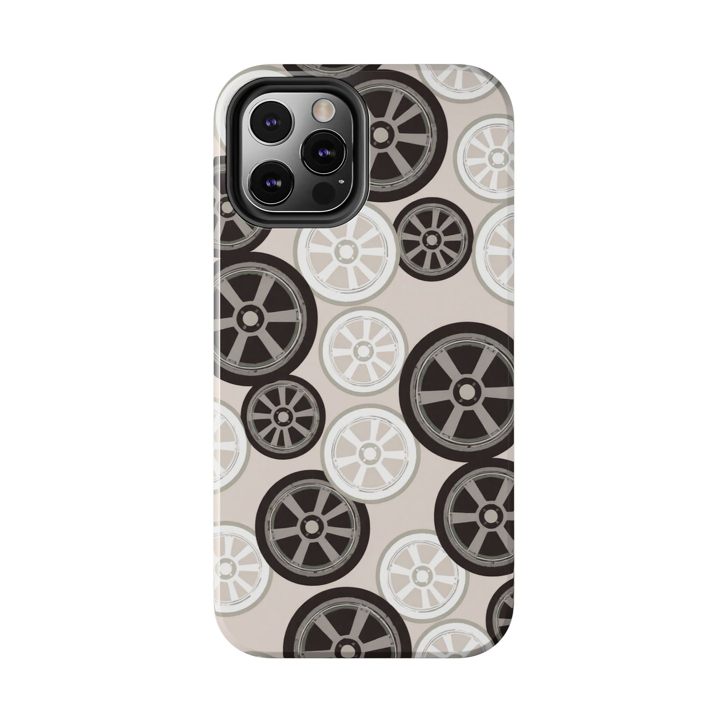 Racing Wheel Design Tough Phone Case – Durable Protection for Automotive Enthusiasts