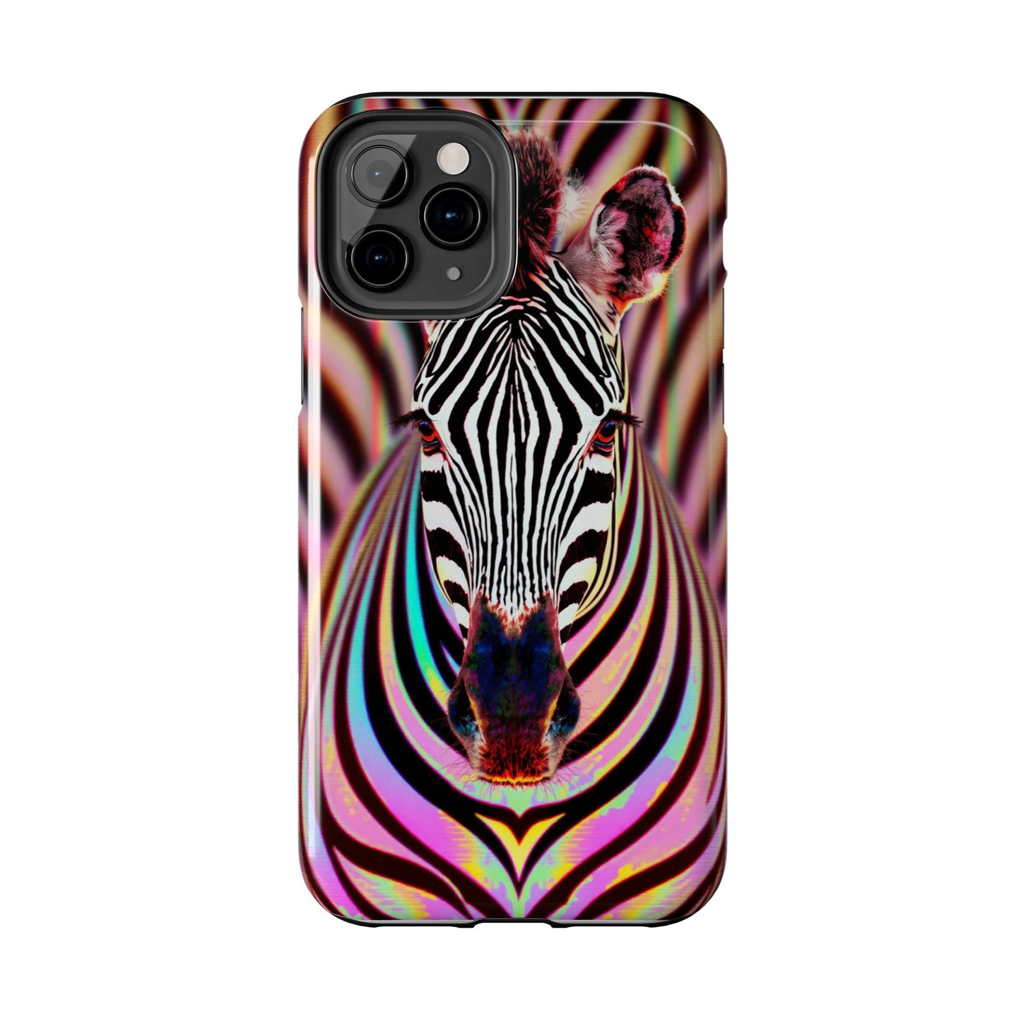 Vibrant Zebra Tough Phone Case - Unique Animal Design for Wild Spirit
