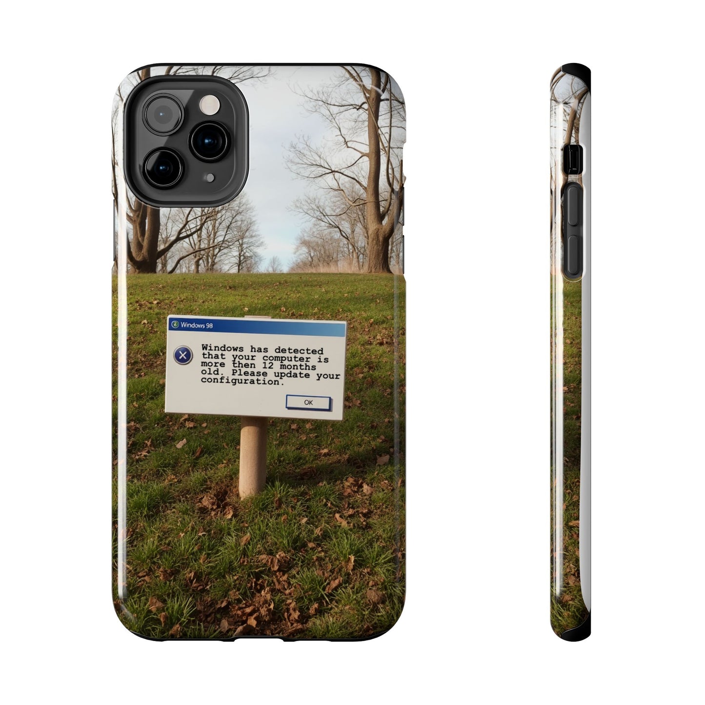 Durable Phone Case with Windows 98 Error Message Design - Perfect Gift for Tech Lovers