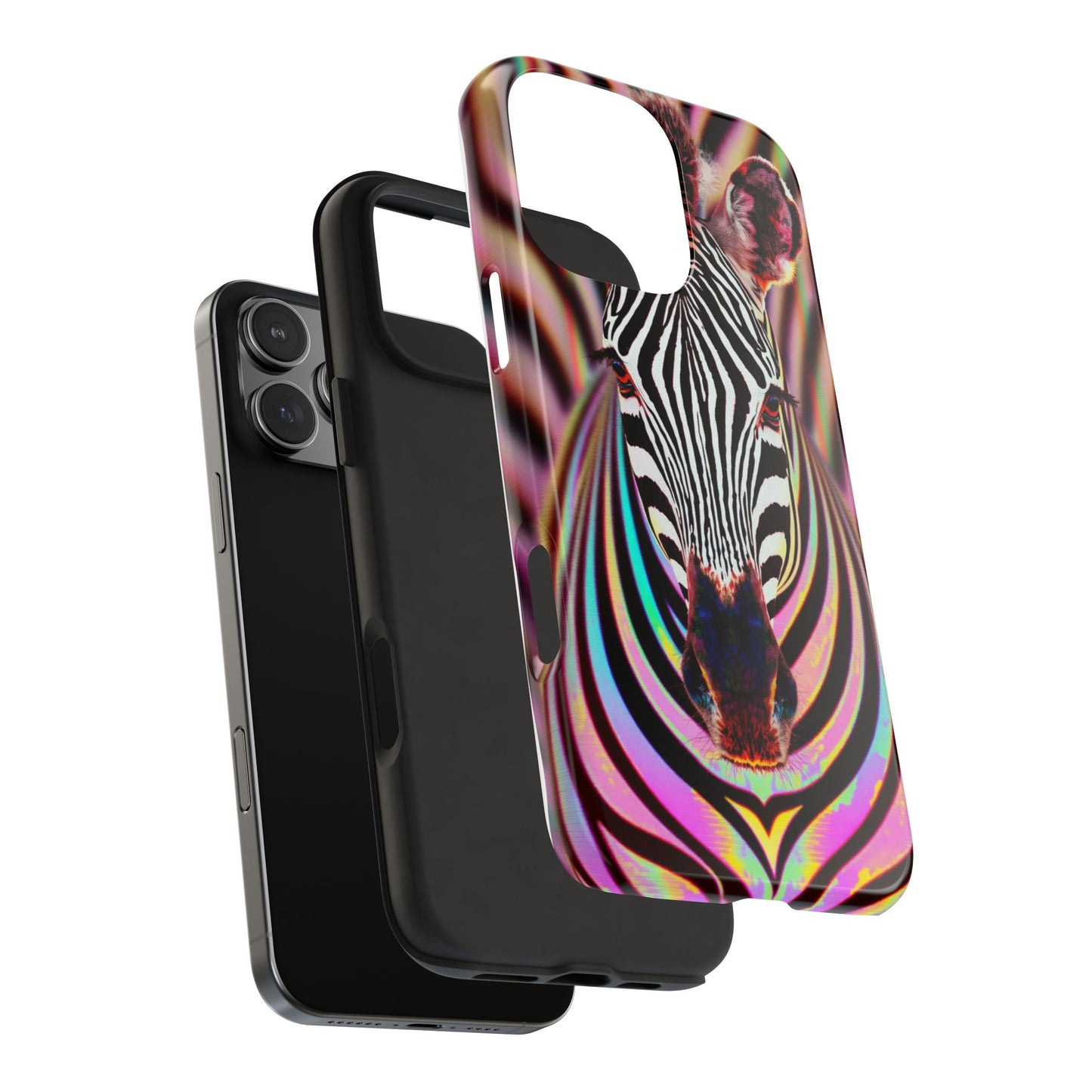 Vibrant Zebra Tough Phone Case - Unique Animal Design for Wild Spirit