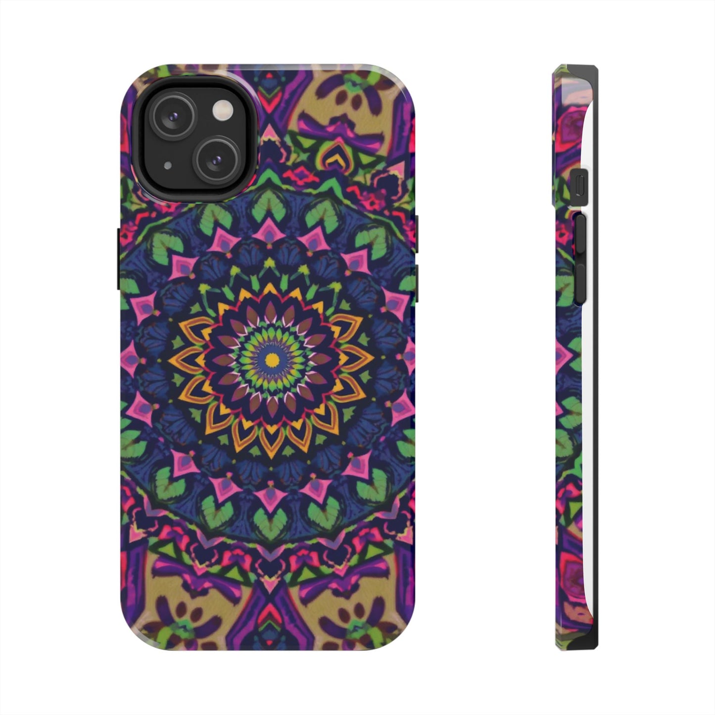 Vibrant Mandala Tough Phone Case - Colorful, Purple Fusion, Durable Protection for Your Device - for iPhone