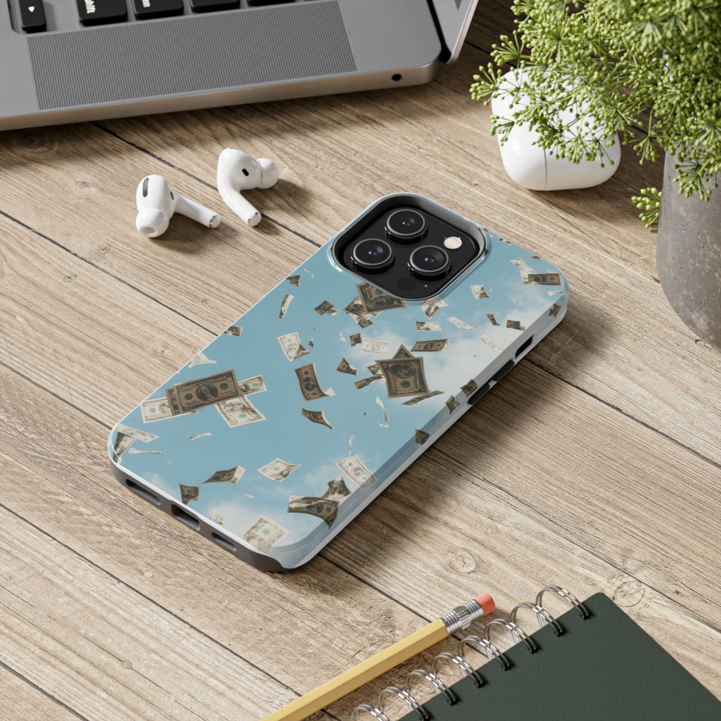 Cinematic Money Rain Phone Case | Tough & Stylish Accessory for Trendsetters, Gift for Birthdays, Graduations, and Celebrations