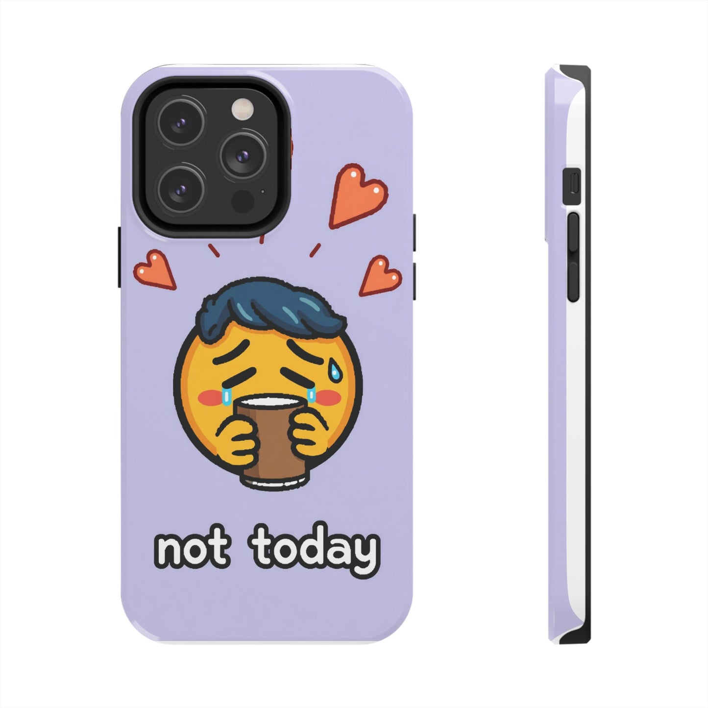 Cute Tough Phone Case - 'Not Today' Emoji Design