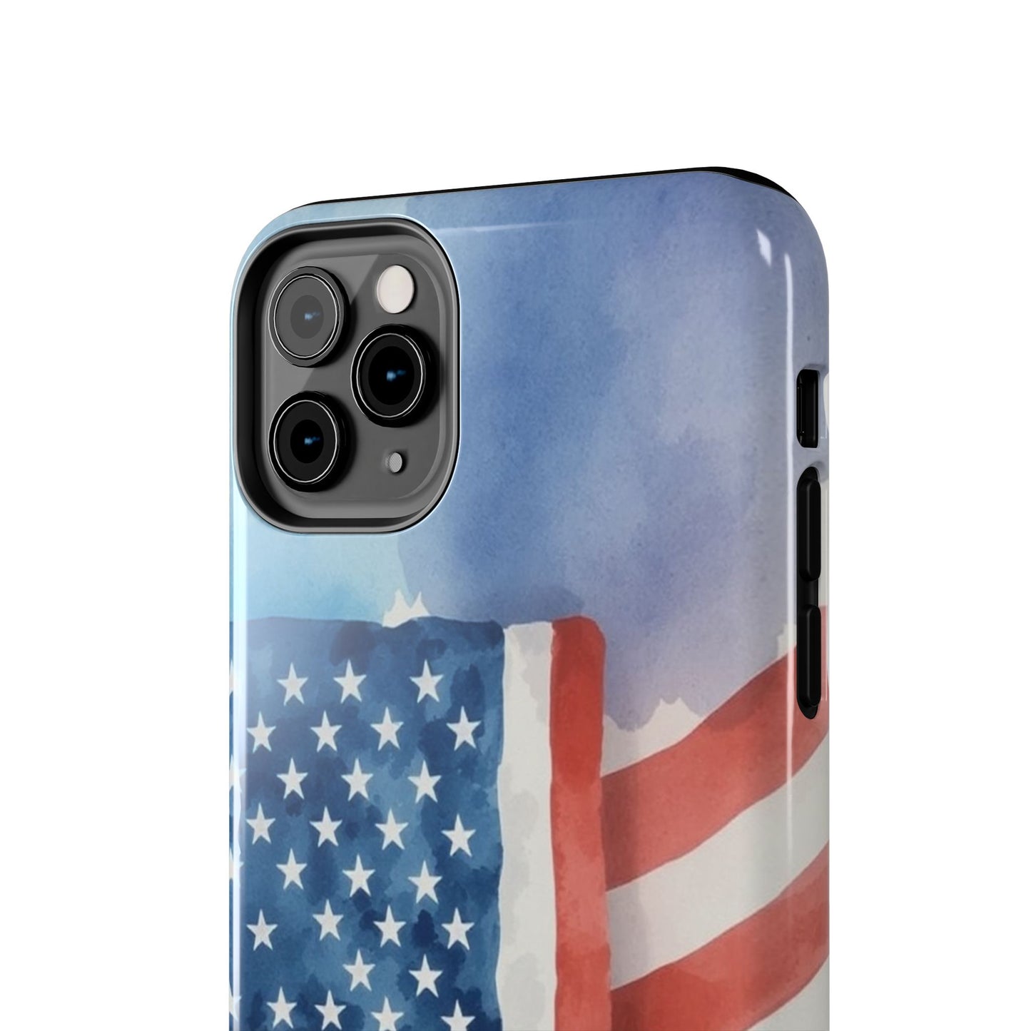 Abstract Watercolor American Flag Design - Tough Phone Case - for iPhone
