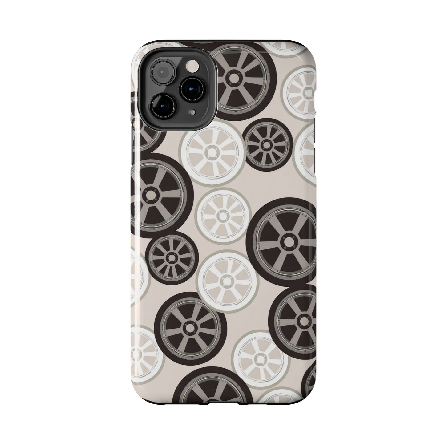 Racing Wheel Design Tough Phone Case – Durable Protection for Automotive Enthusiasts