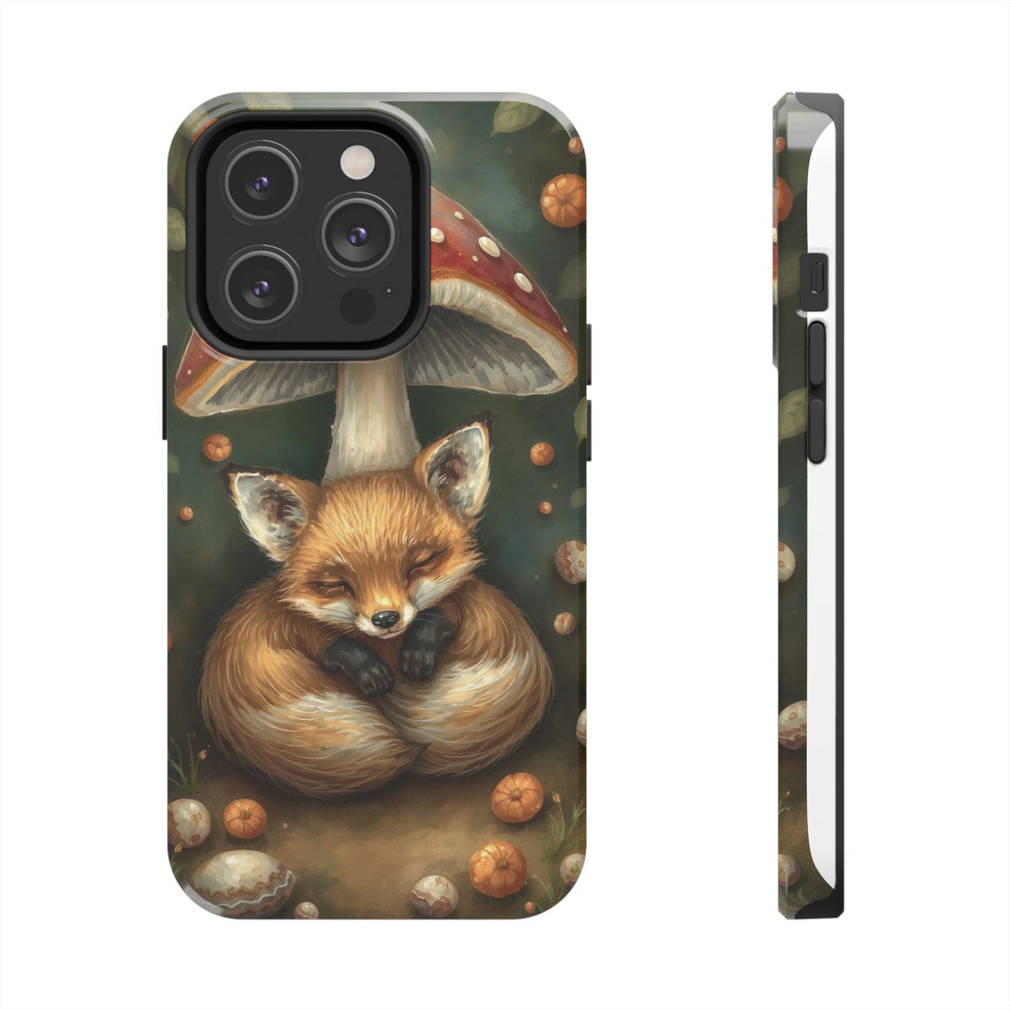 Cute Fox & Mushroom Phone Case - Tough Protective Cover