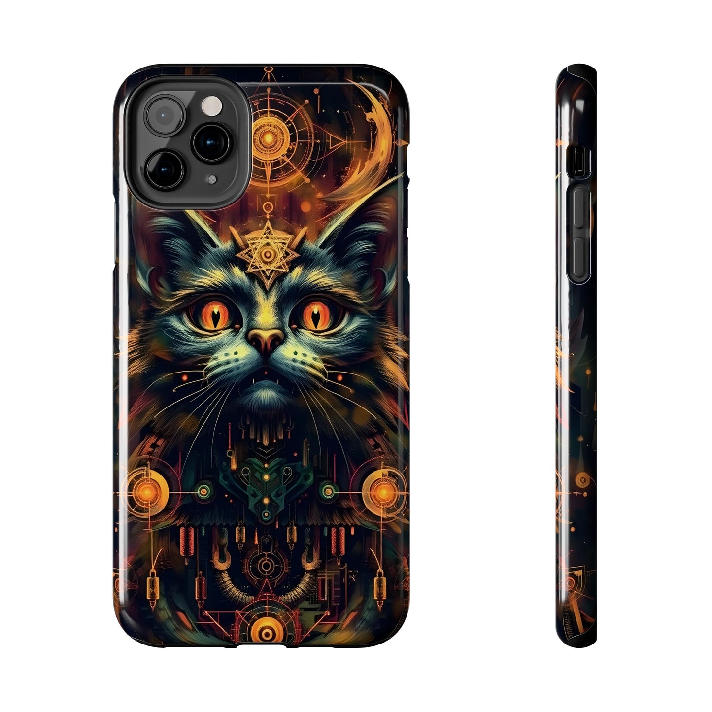 Mystical Cat Queen Tough Phone Case – Unique Protection for Cat Lovers - for iPhone