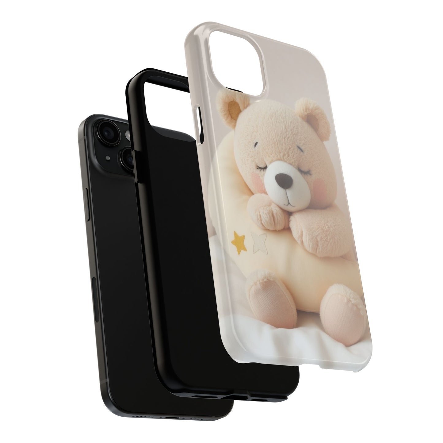 Cute Bear Tough Phone Case - Adorable Baby Animal Design for Kids & Adults