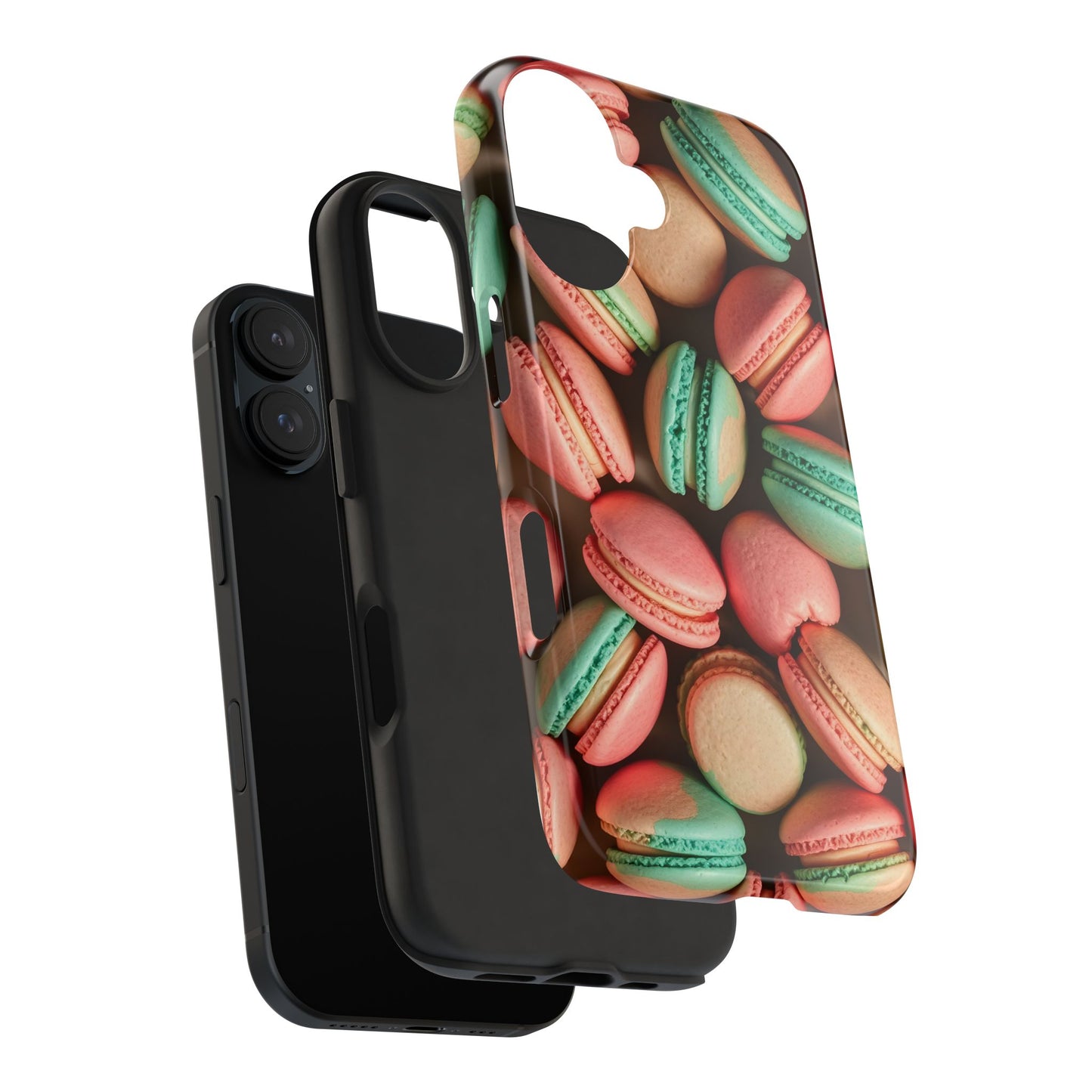 Colorful Tasty Macarons Tough Phone Case - Durable Protection with Sweet Aesthetic - for iPhone