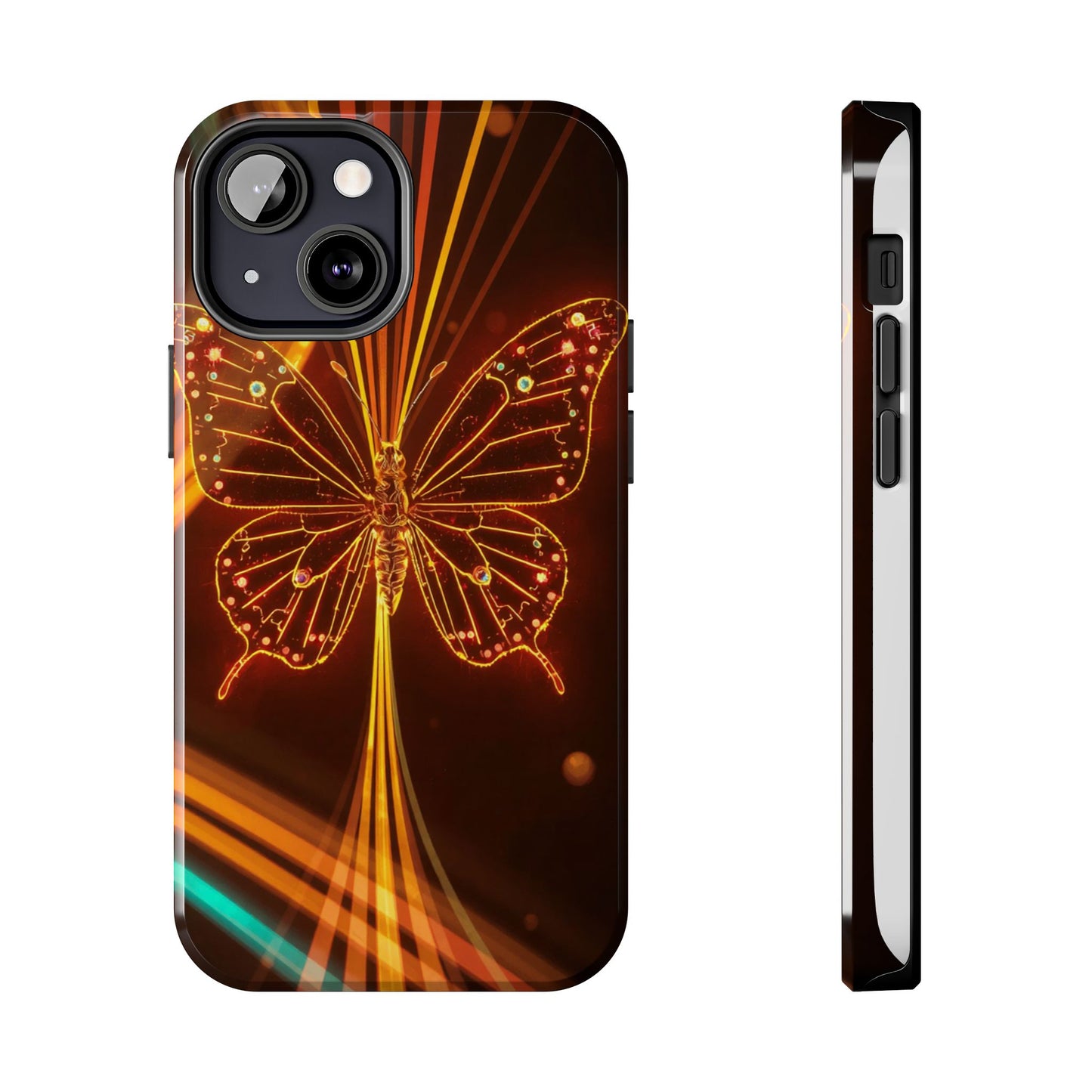 Elegant Butterfly Tough Phone Case - Stylish Protection for Nature Lovers