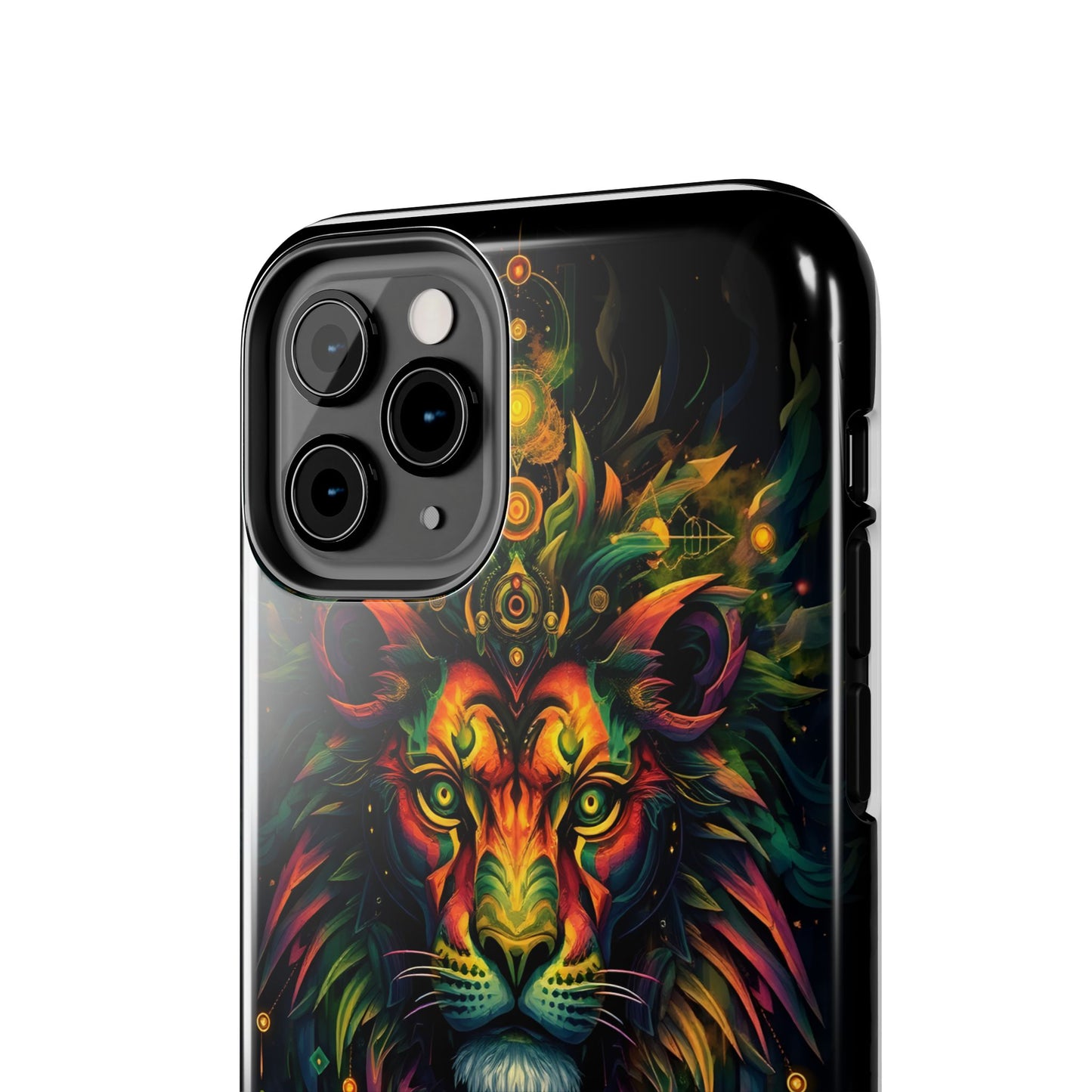 Vibrant Mystical Lion Art Tough Phone Case - Bold Protector for Animal Lovers - for iPhone