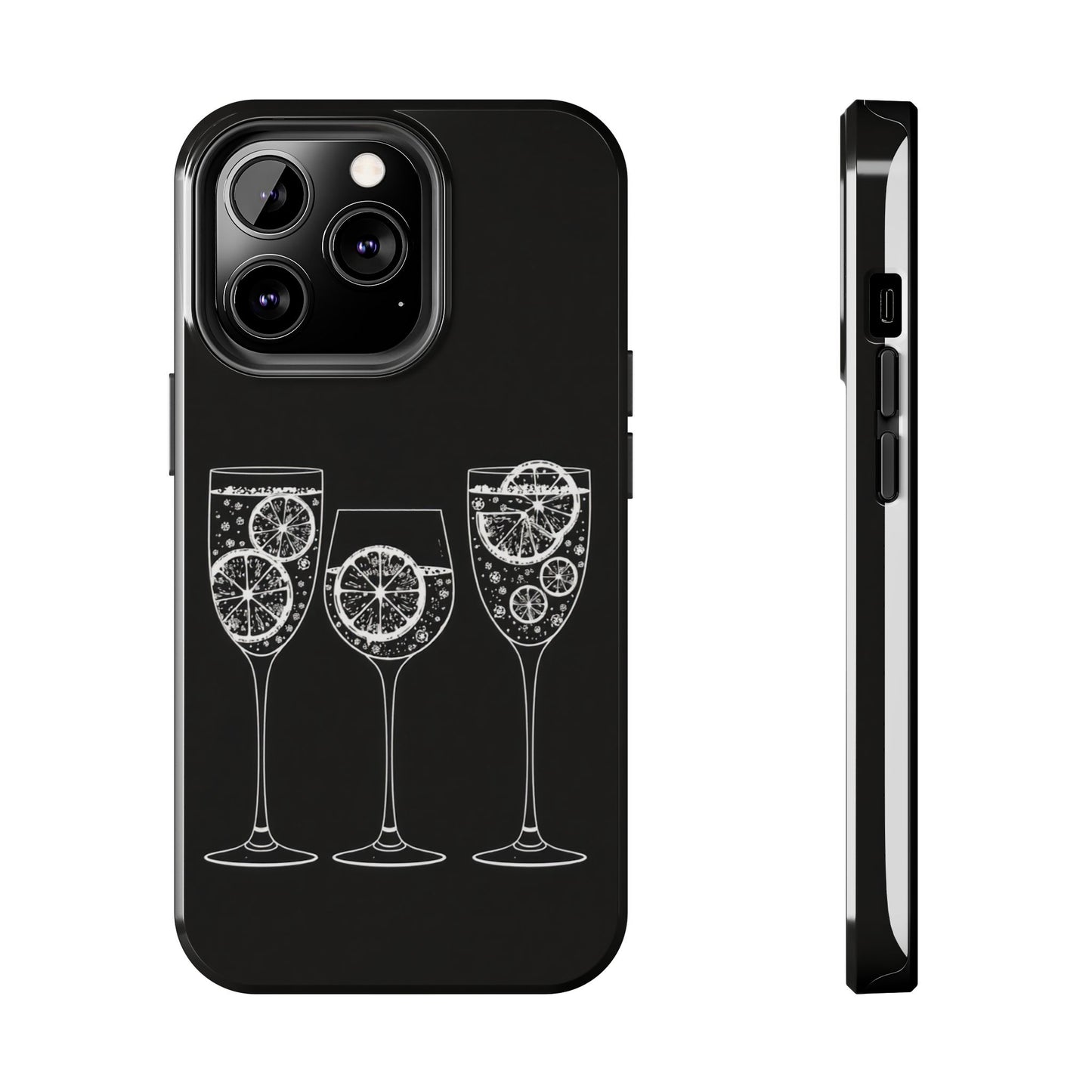 Stylish Tough Phone Cases with Citrus Glass Design, Protective Cases for Parties, Summer Events, and Everyday Use