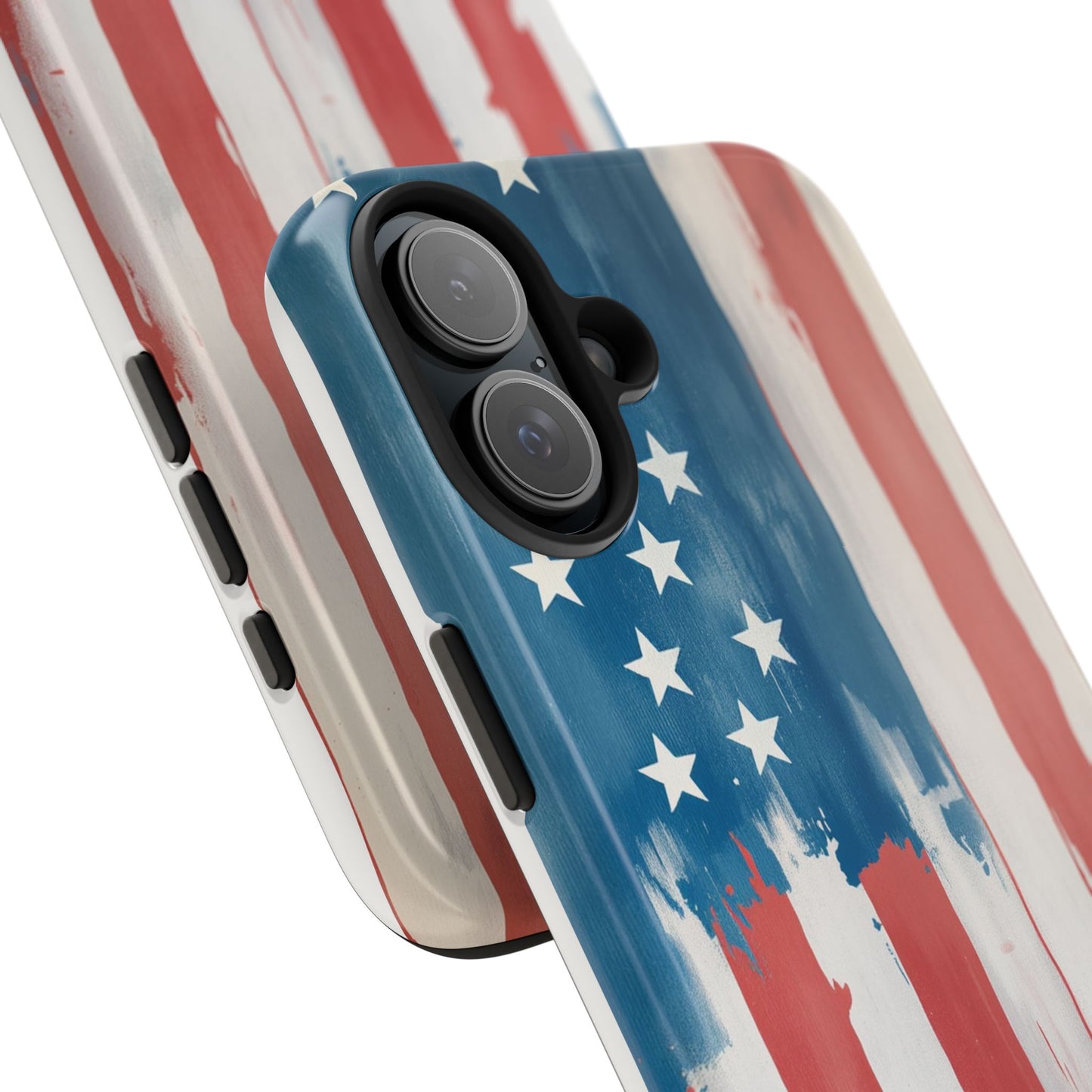 Patriotic Tough Phone Cases - Abstract USA Flag Design for Durable Protection - for iPhone