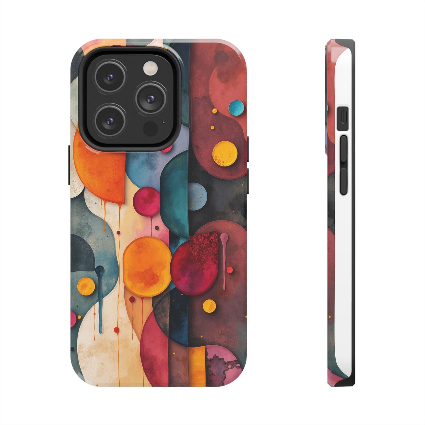 Artistic Tough Phone Cases - Colorful Abstract Design for Trendy Protection - for iPhone
