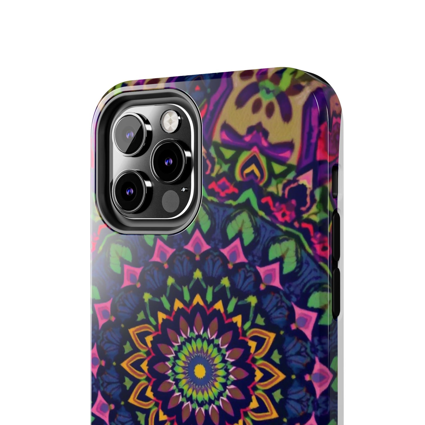 Vibrant Mandala Tough Phone Case - Colorful, Purple Fusion, Durable Protection for Your Device - for iPhone