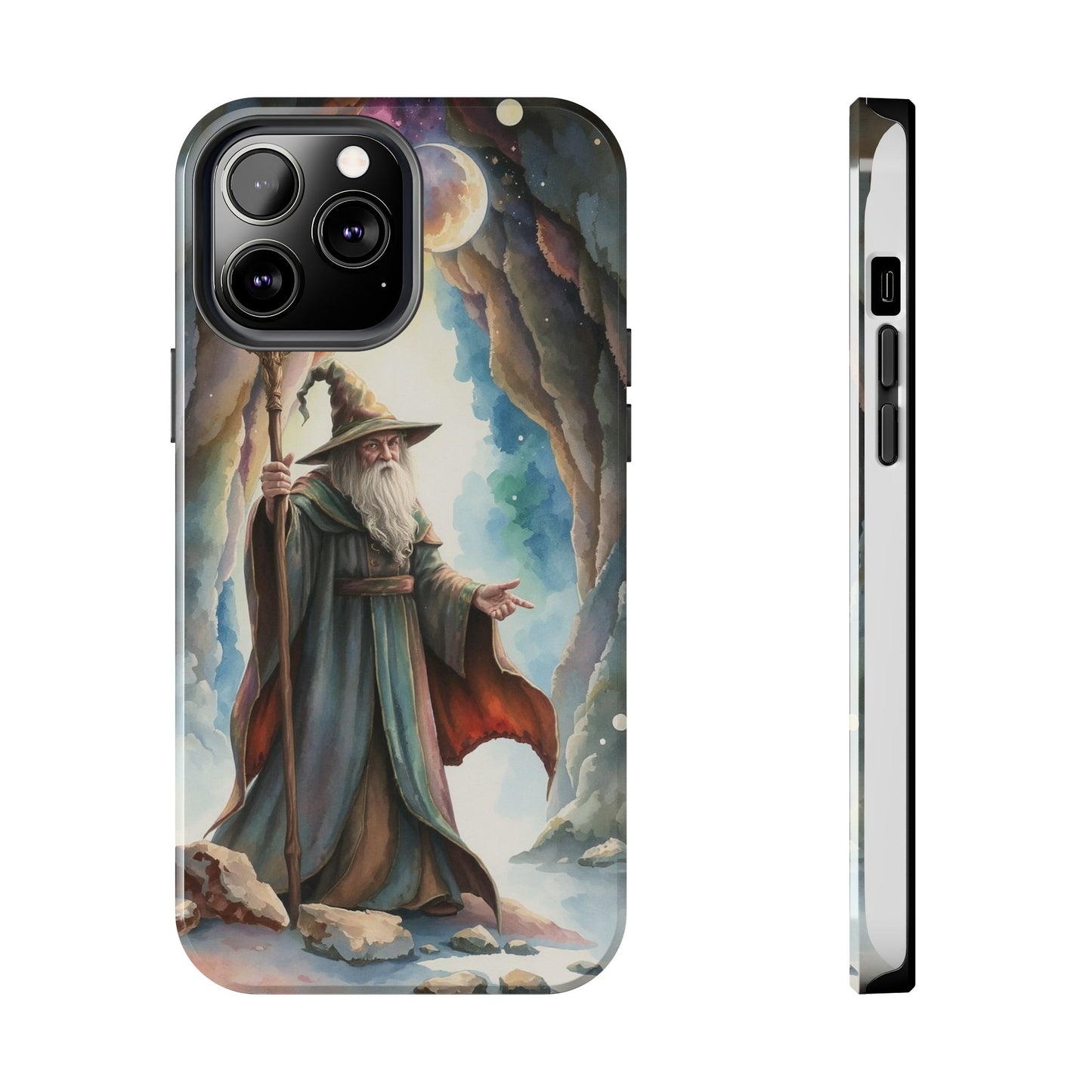 Magical Wizard Phone Case - Tough, Durable Phone Cover for Fantasy Lovers, Geek Gift, Unique Design, Celestial Phone Accessory