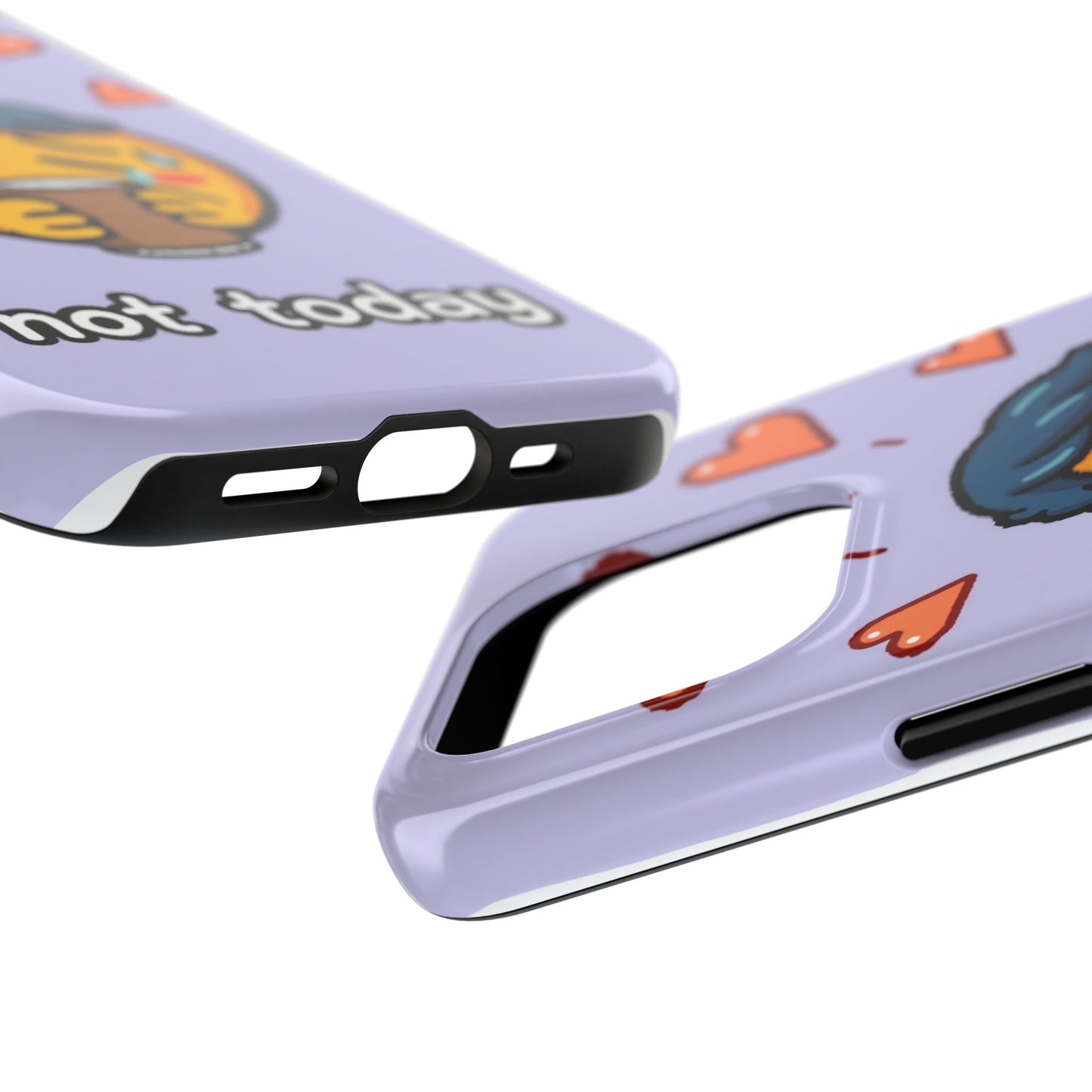 Cute Tough Phone Case - 'Not Today' Emoji Design