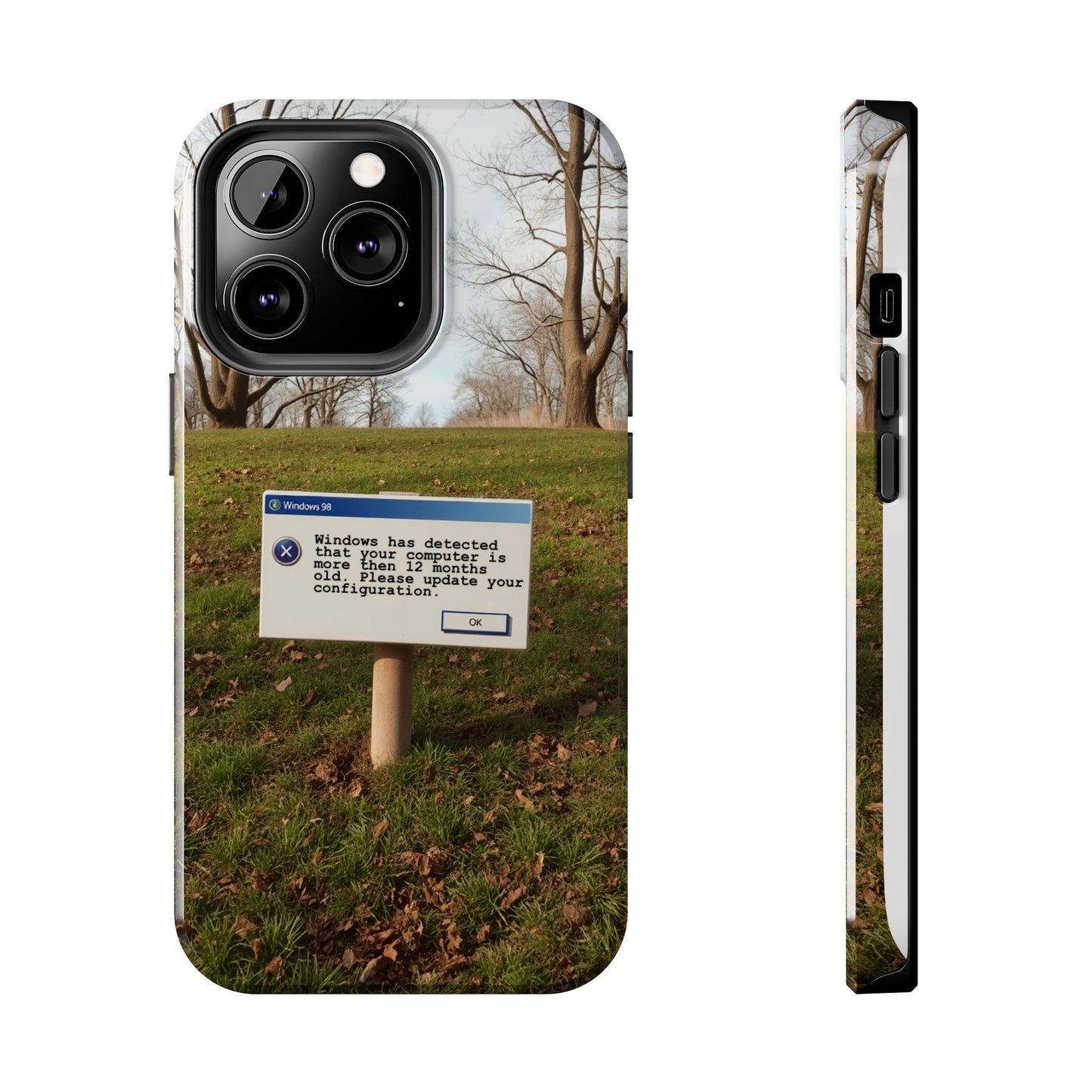 Durable Phone Case with Windows 98 Error Message Design - Perfect Gift for Tech Lovers