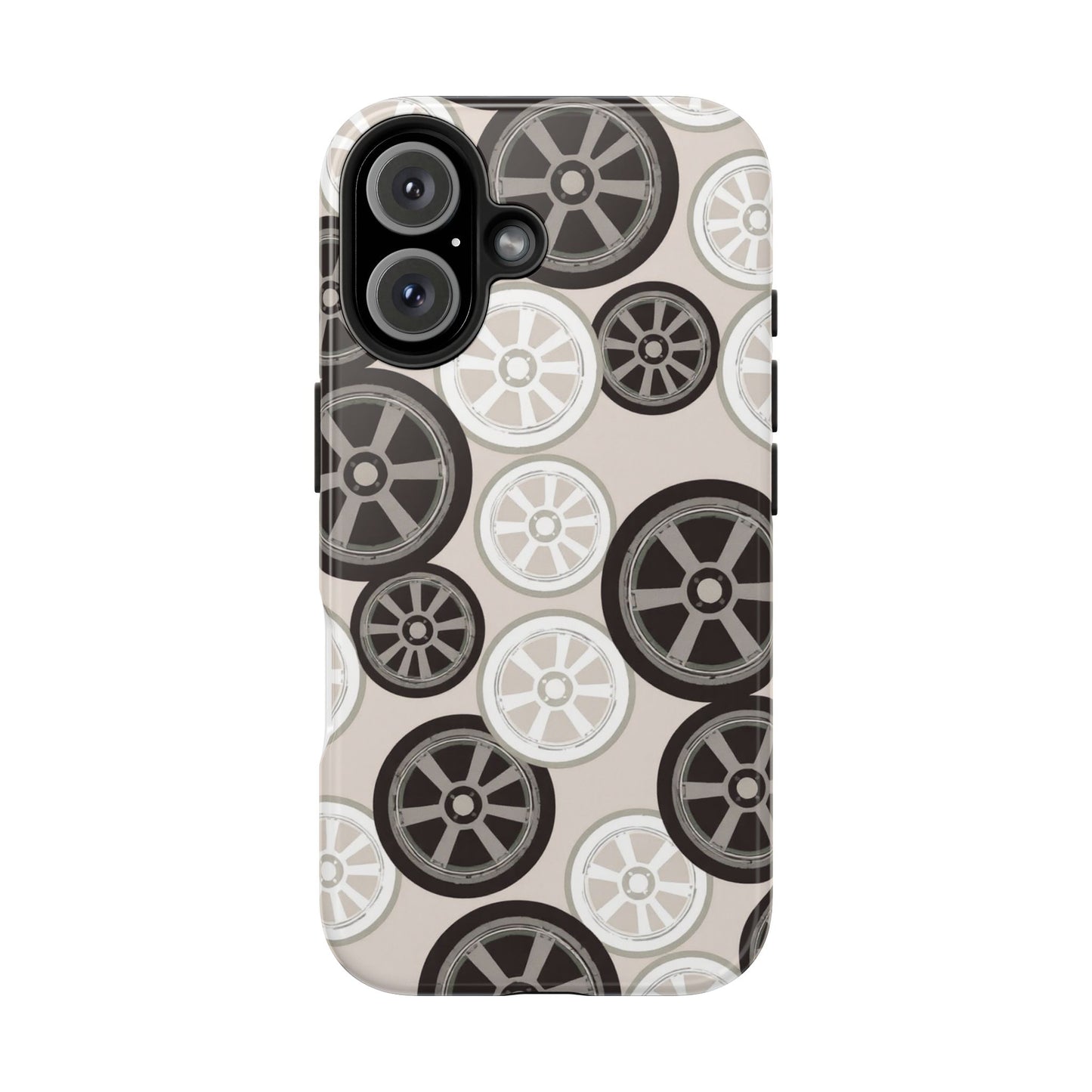Racing Wheel Design Tough Phone Case – Durable Protection for Automotive Enthusiasts