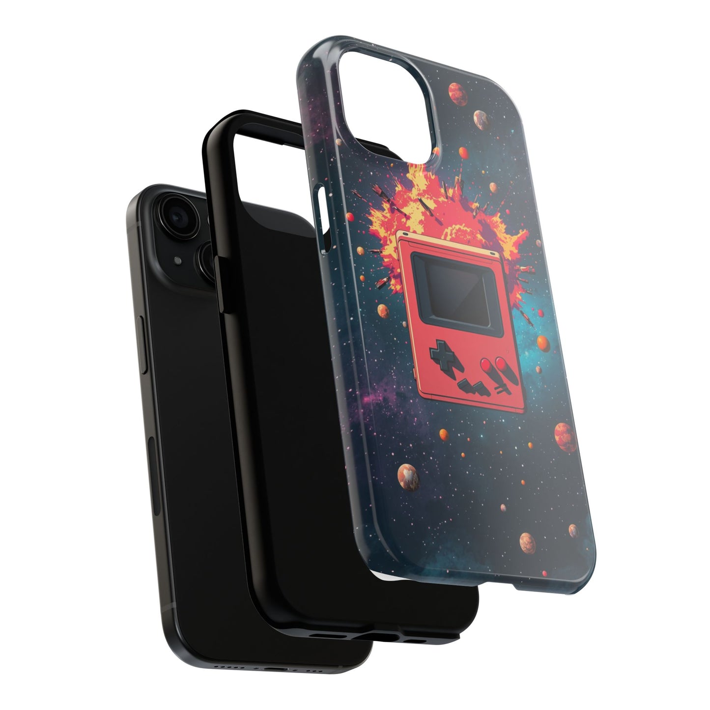 Retro Gaming Tough Phone Case - Space Adventure Design