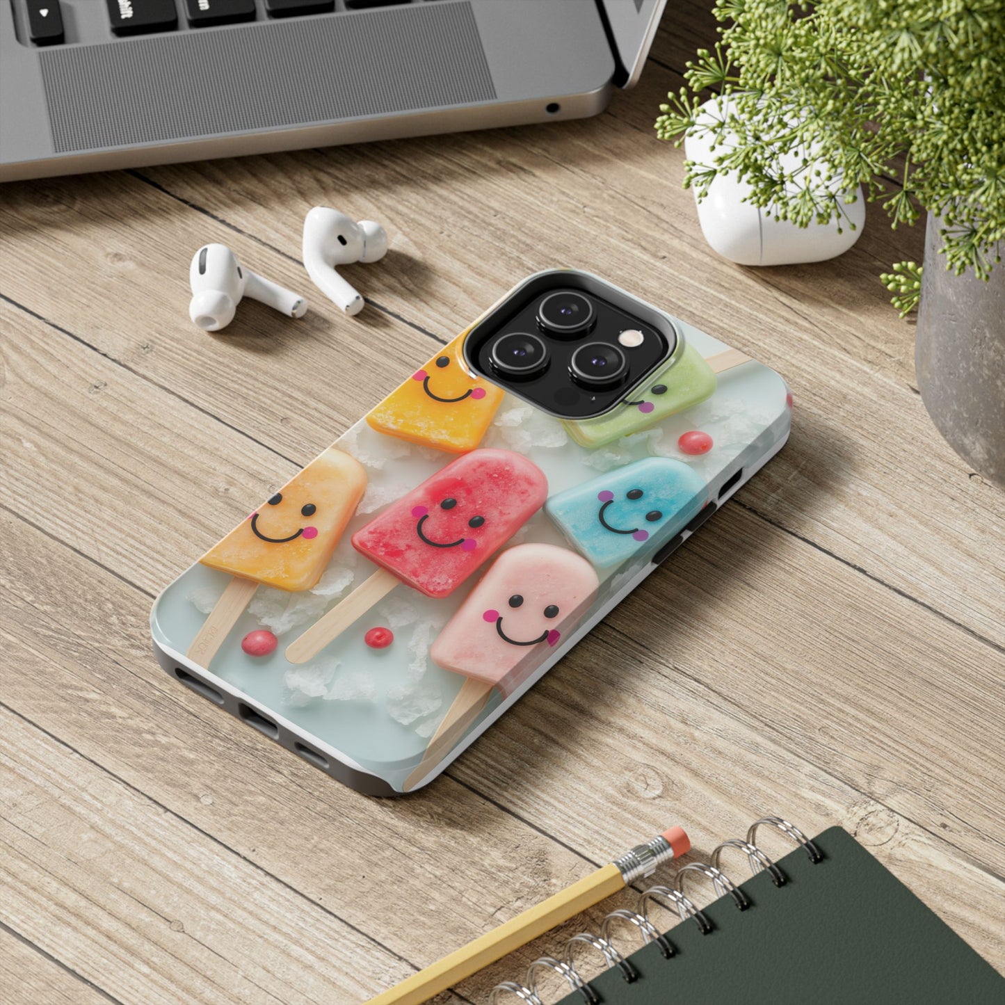 Cute Smile Popsicle Tough Phone Case - Fun Protection for Your Device